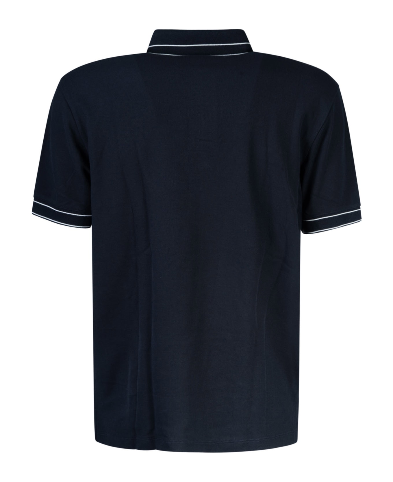Emporio Armani Stripe Polo Shirt - Eagle Navy シャツ