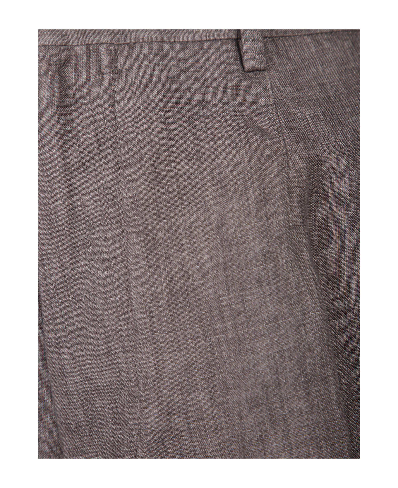 Zegna Brown Linen Bermuda Shorts - Brown