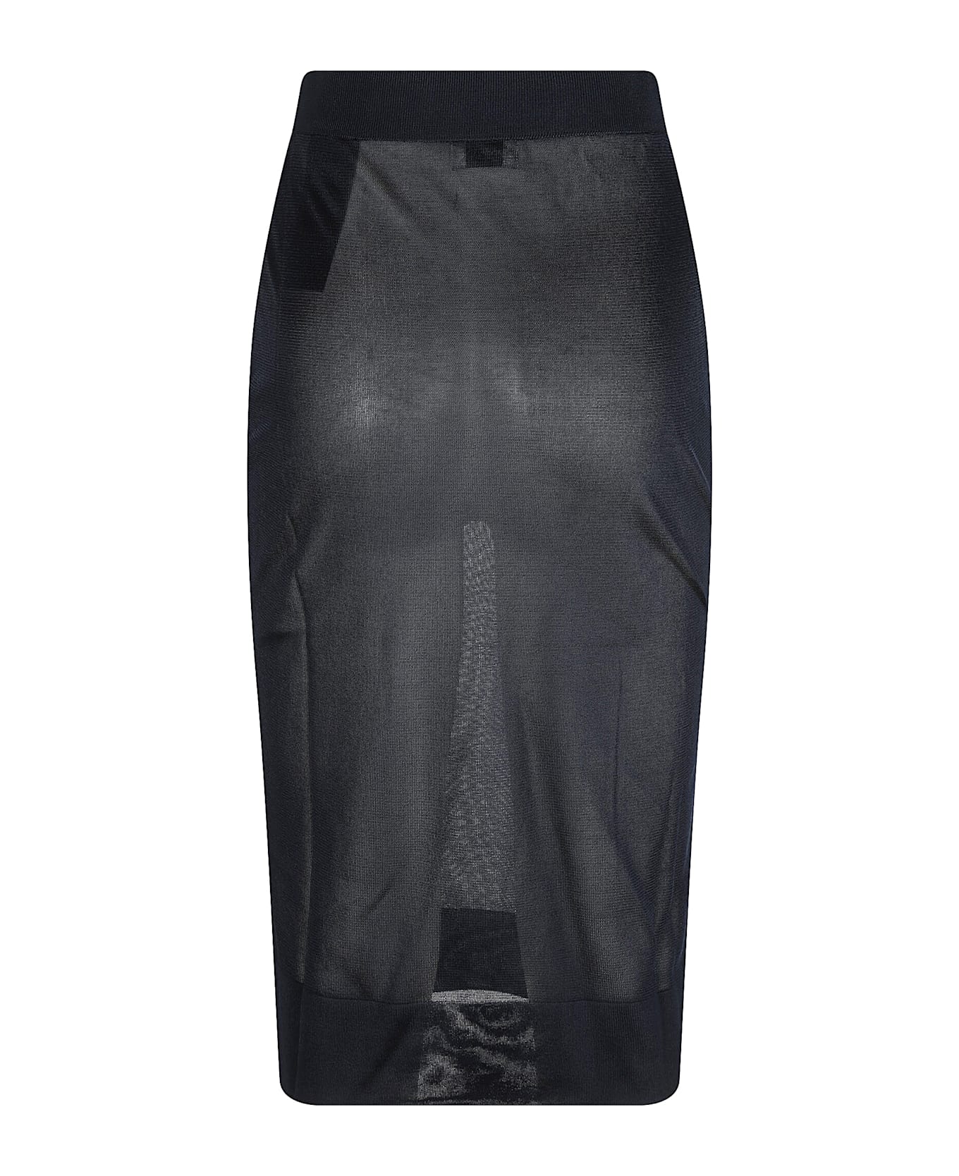 Saint Laurent Mid-length Fitted Skirt - Bleu Nuit