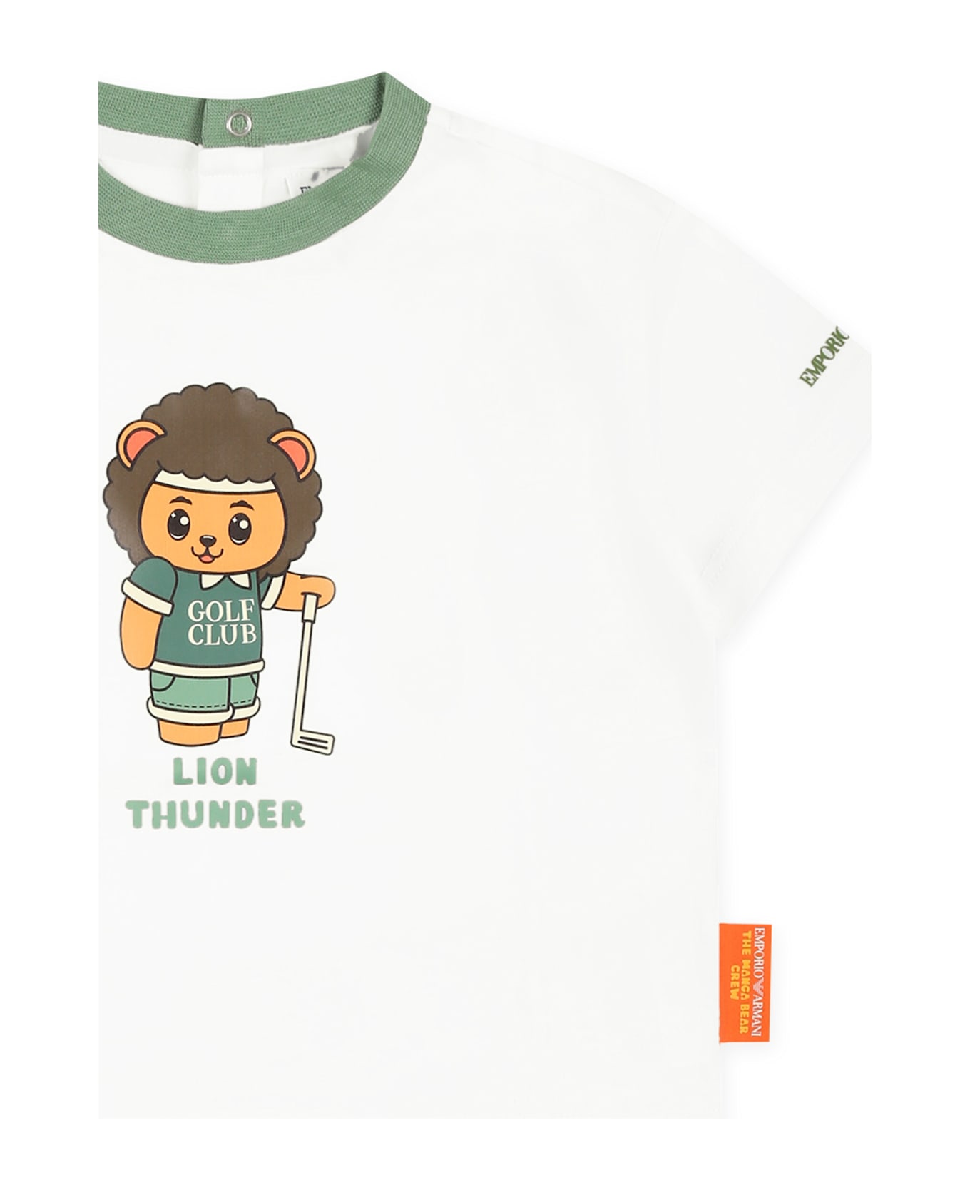 Emporio Armani White T-shirt For Boy With Manga Bear - White