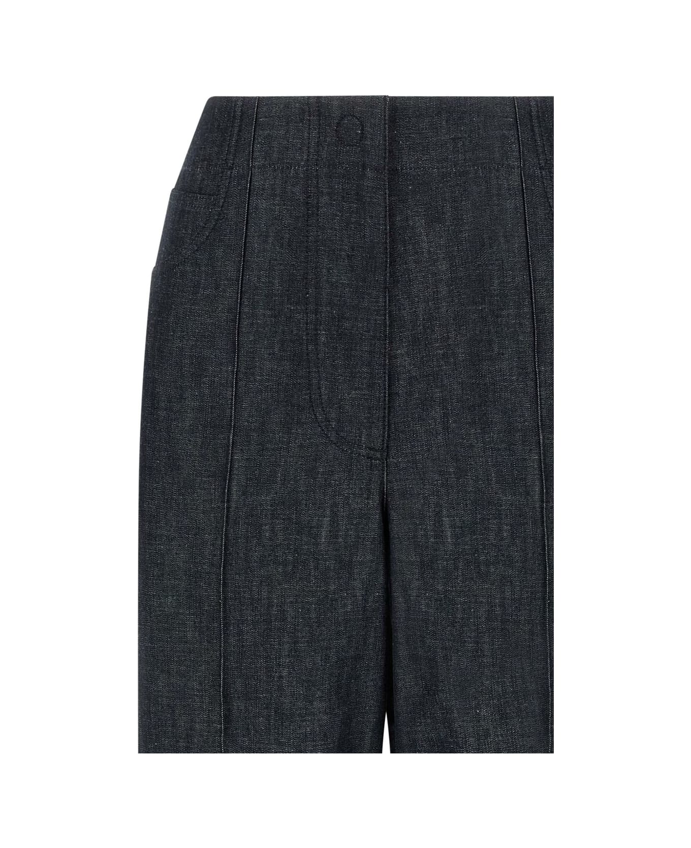 Fendi Cotton Wide-leg Trousers - Blue