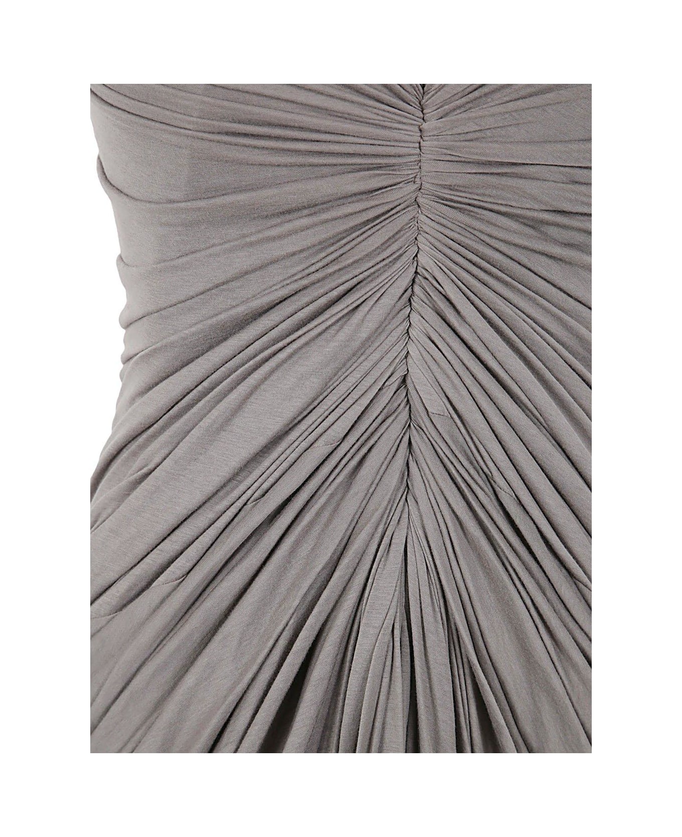 Rick Owens Radiance Ruched Strapless Bustier Dress - Dust