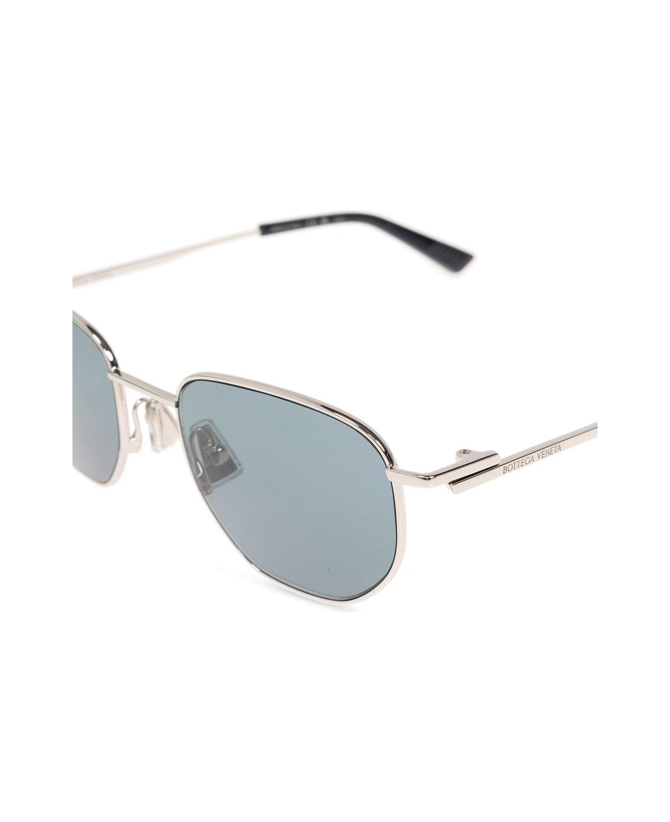 Bottega Veneta Eyewear Round-frame Sunglasses - Silver grenn サングラス