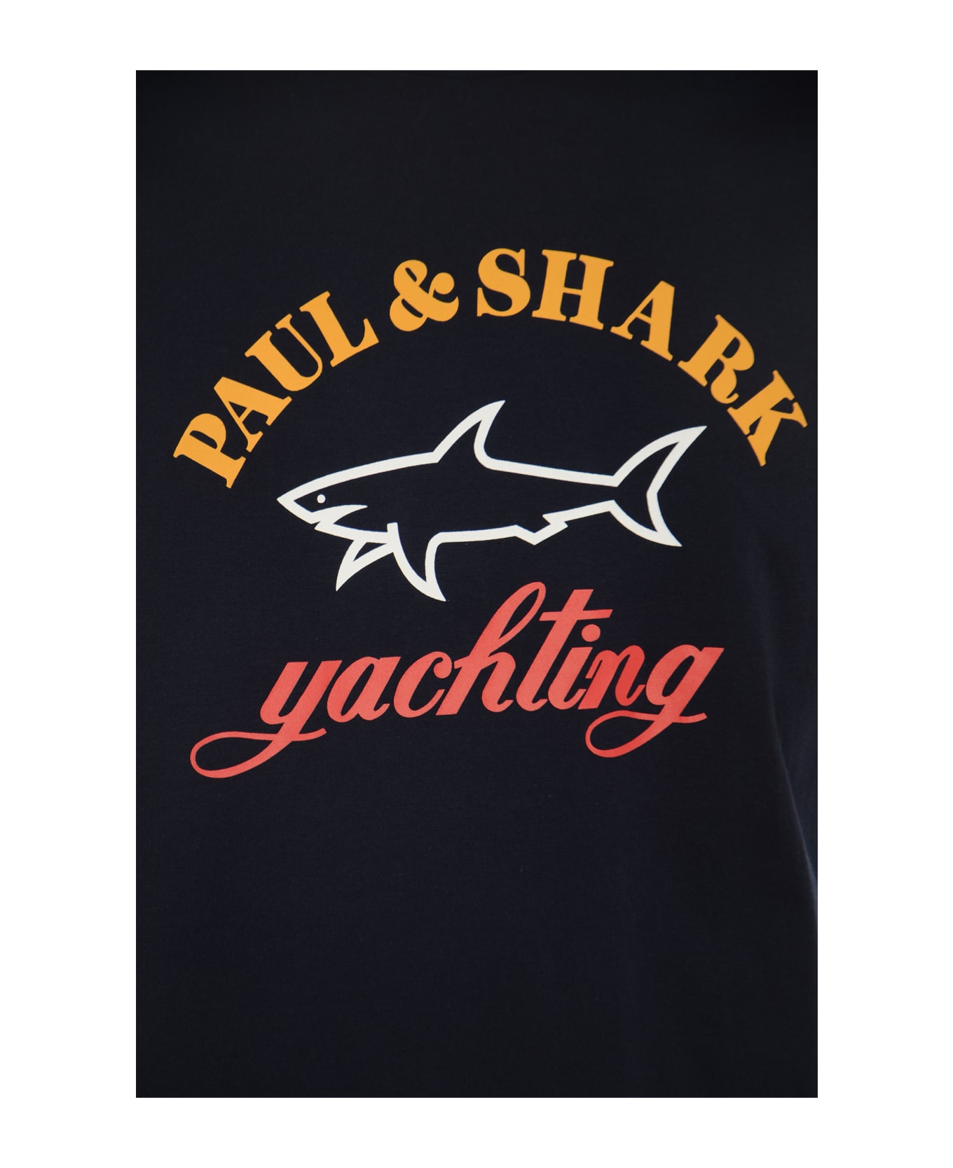 Paul&Shark Regular Logo Print T-shirt - BLUE