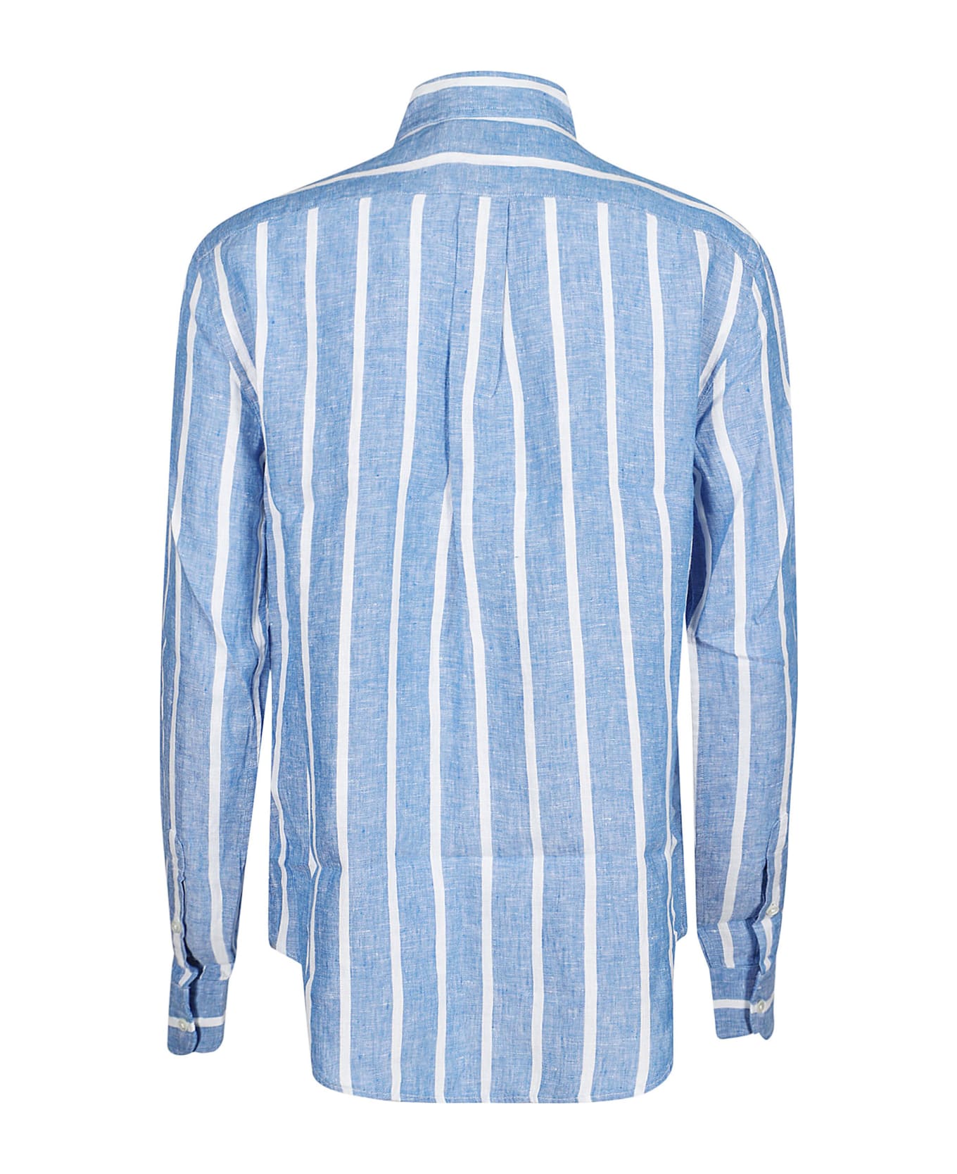 Polo Ralph Lauren Long Sleeve Button Front Shirt - Blue/white