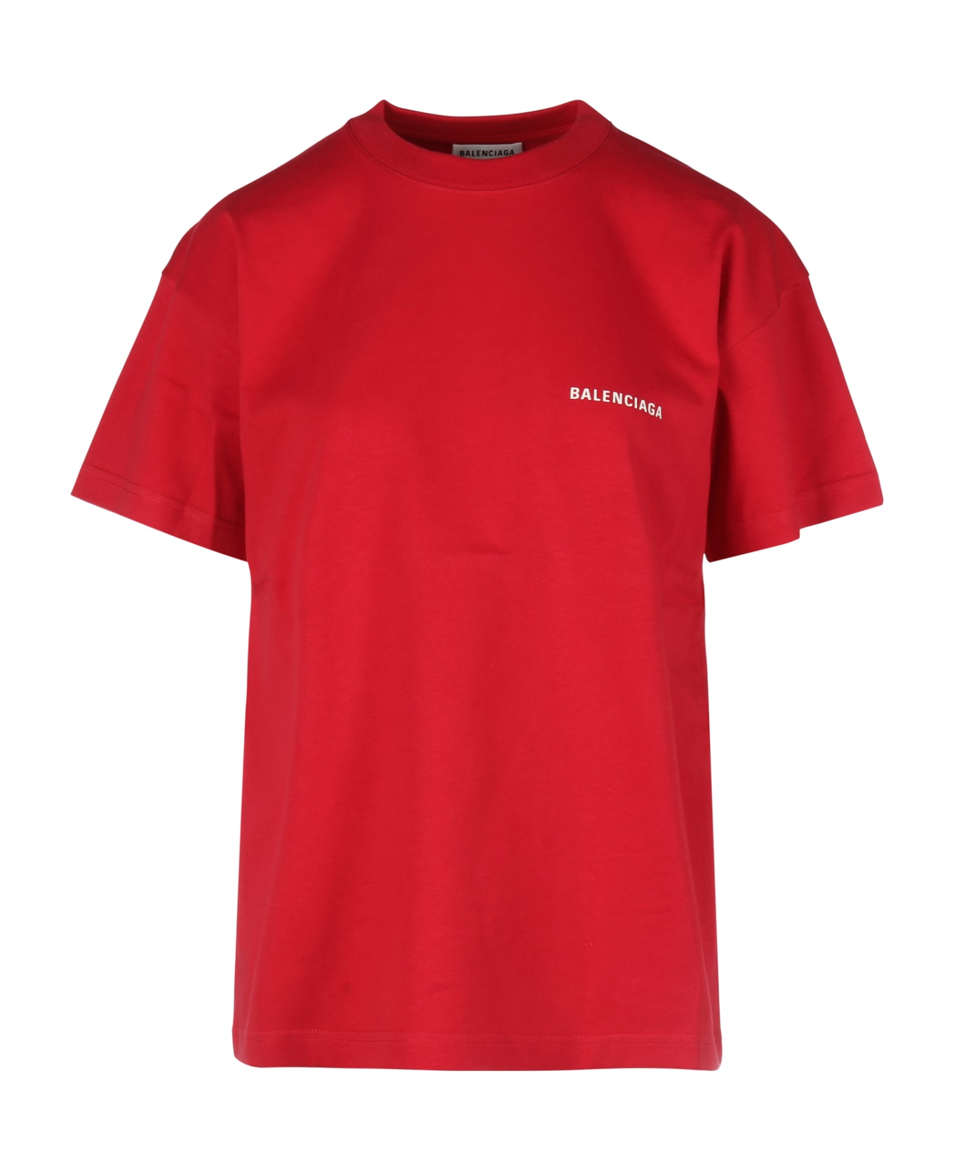 Balenciaga Medium Fit T-shirt - Rosso e Bianco