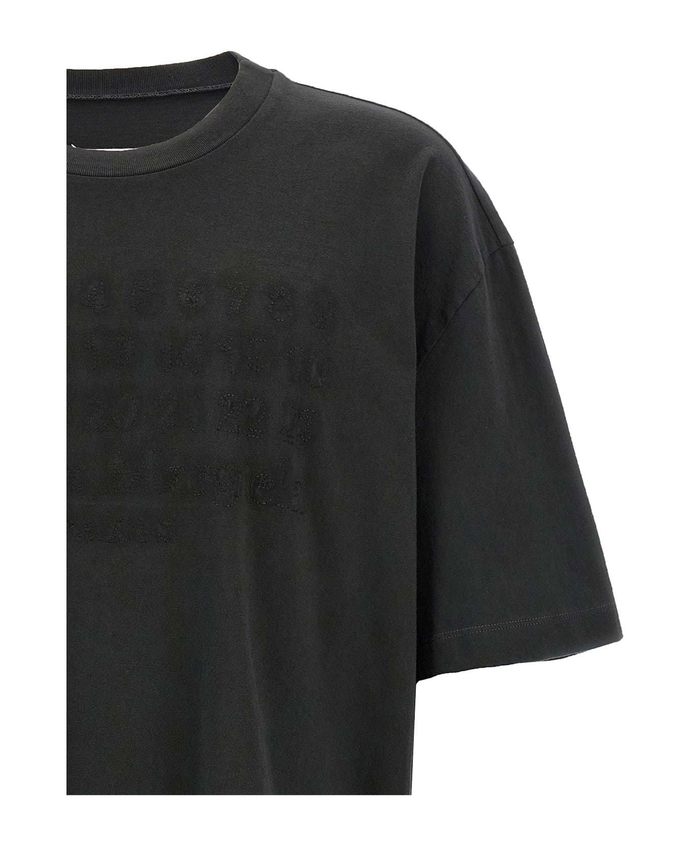Maison Margiela Used 'numeric Signature Mm6' T-shirt - Gray