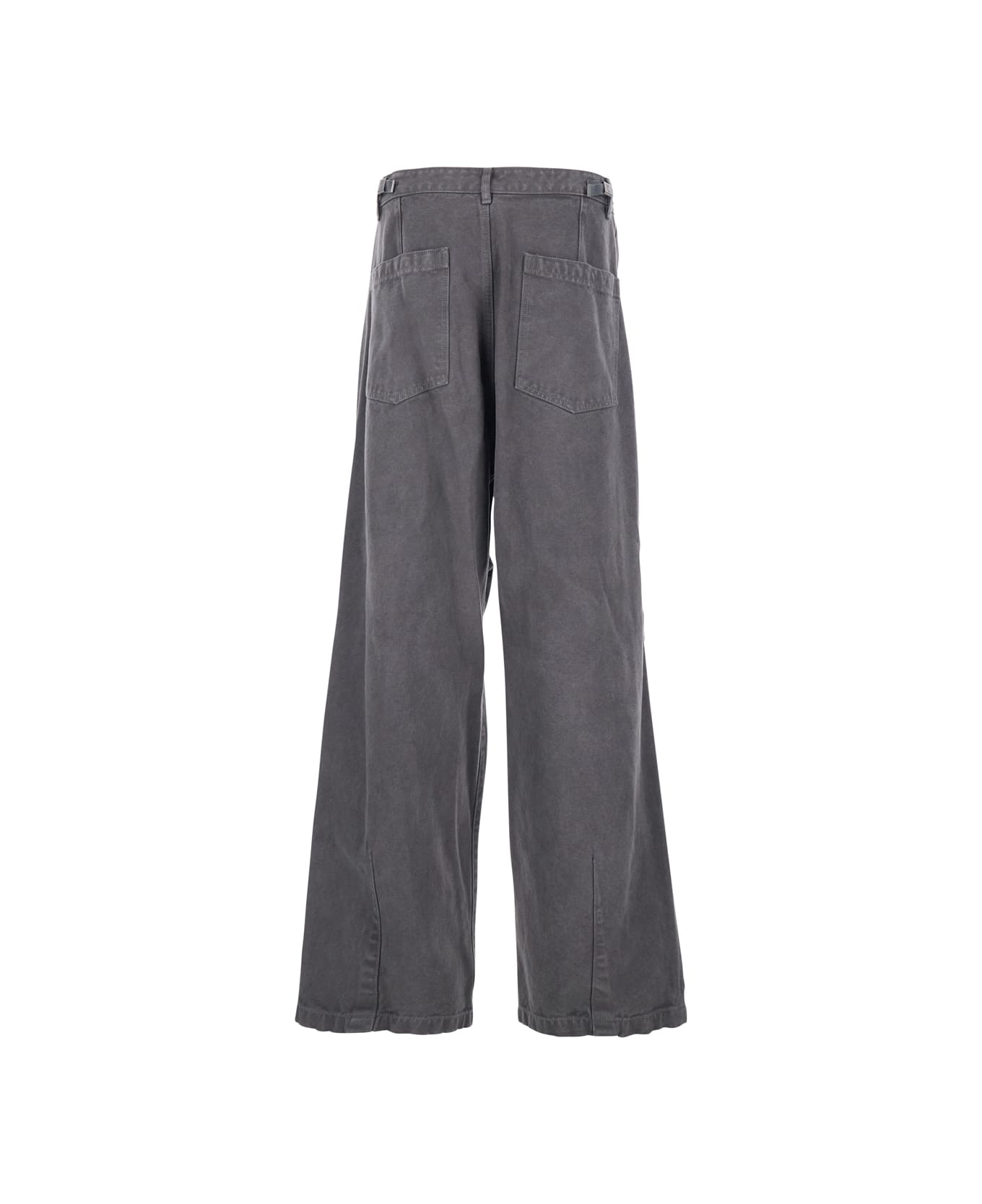 WOOYOUNGMI Grey Pants With Belt Loops In Cotton Man - Grey