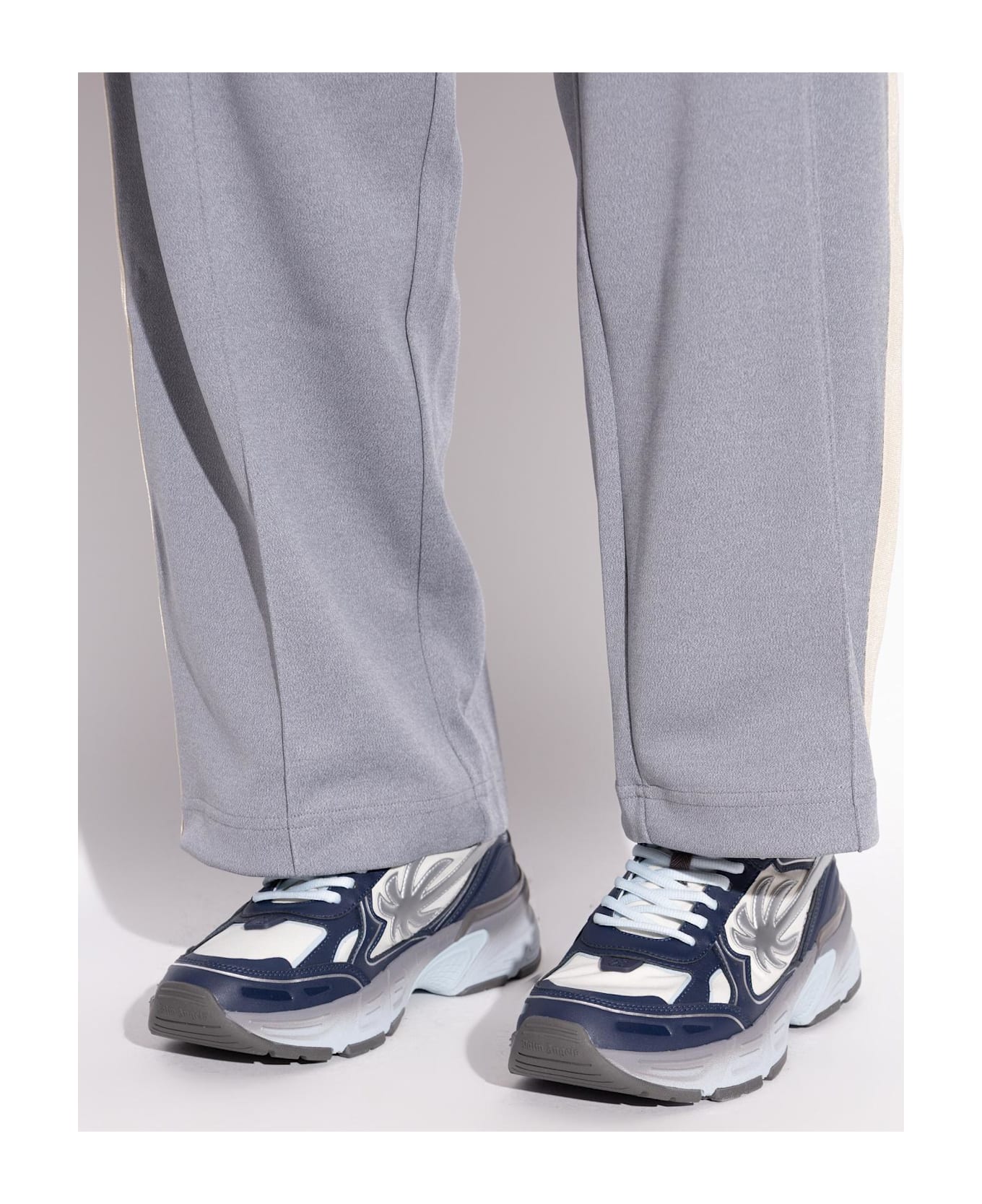 Palm Angels Sports Shoes With Logo - Blue Silver スニーカー
