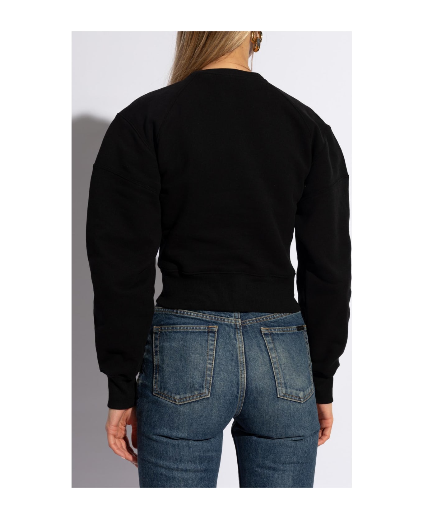 Saint Laurent Cotton Sweatshirt - Black フリース