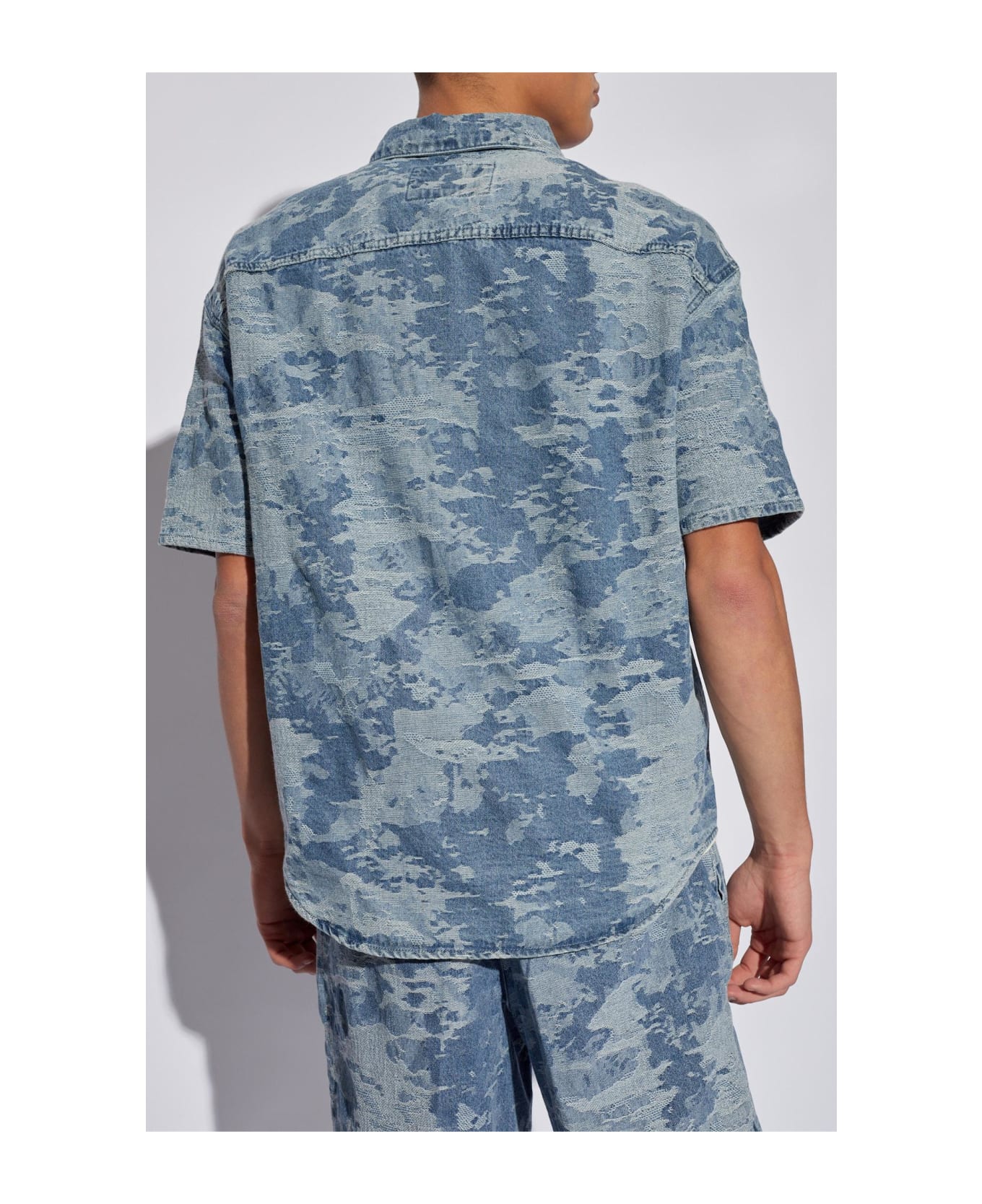 Emporio Armani Denim Shirt With Short Sleeves - Clear Blue シャツ