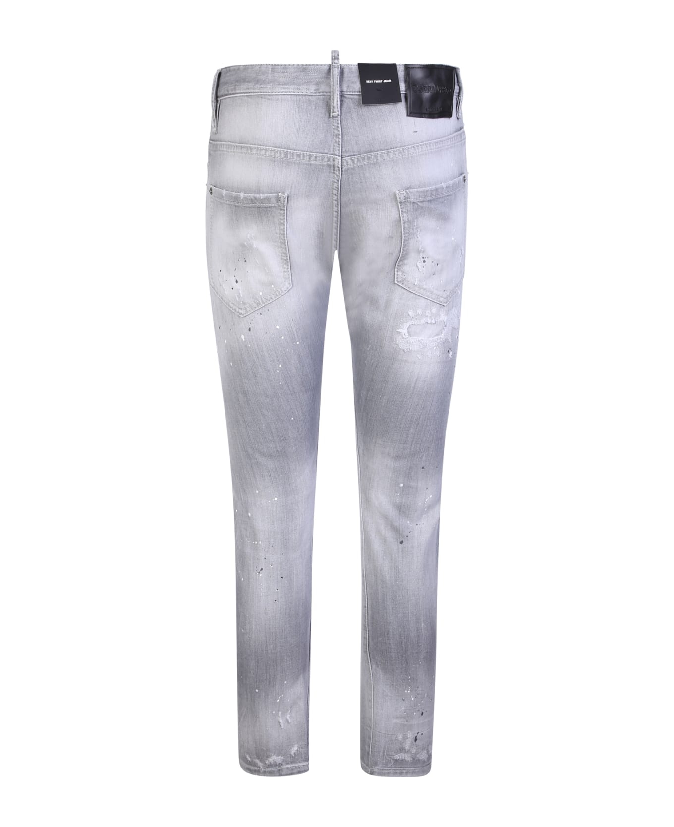 Dsquared2 Light Grey Sexy Twist Distressed Jeans - Grey