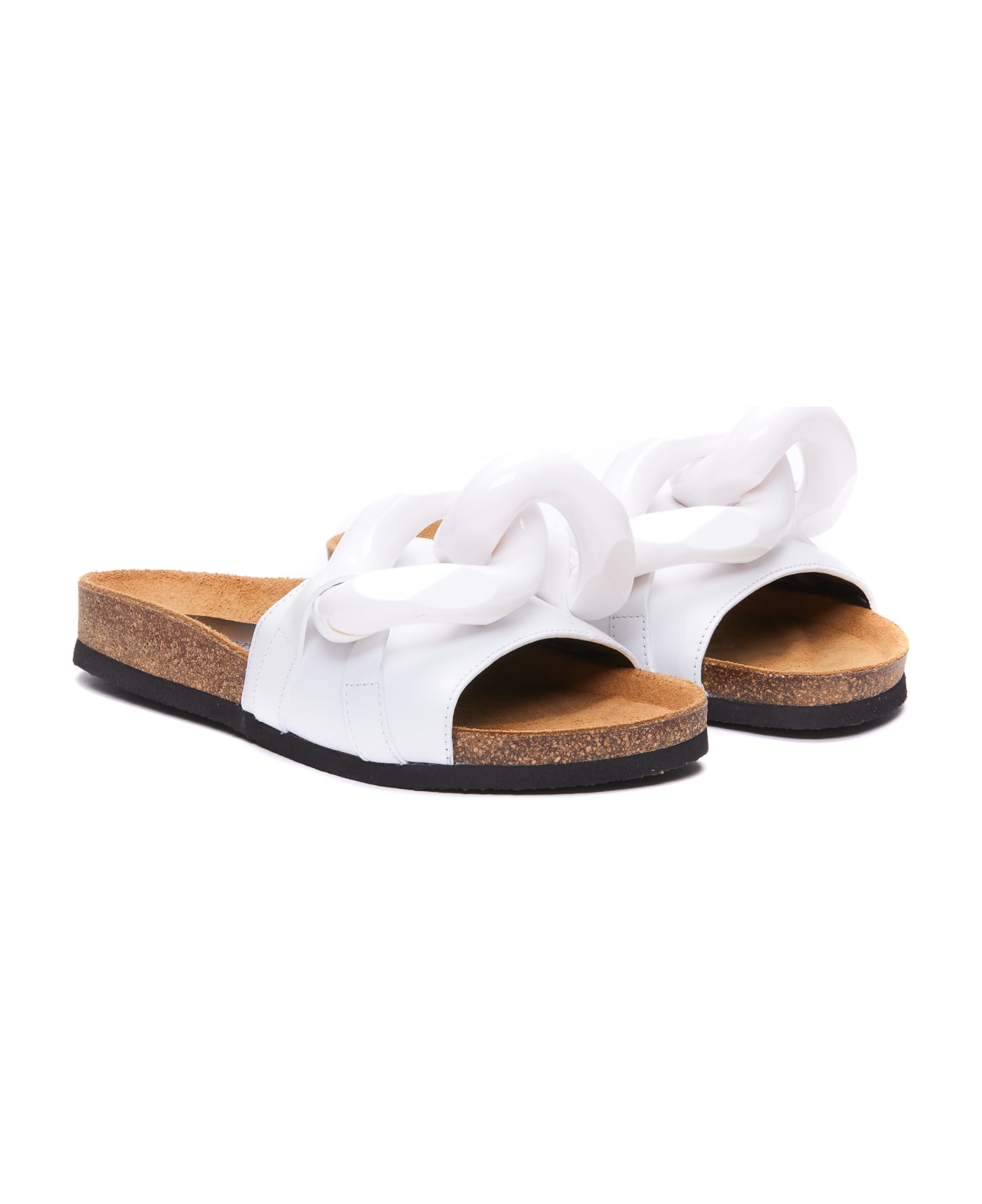 J.W. Anderson Chain Slide Sandals - White