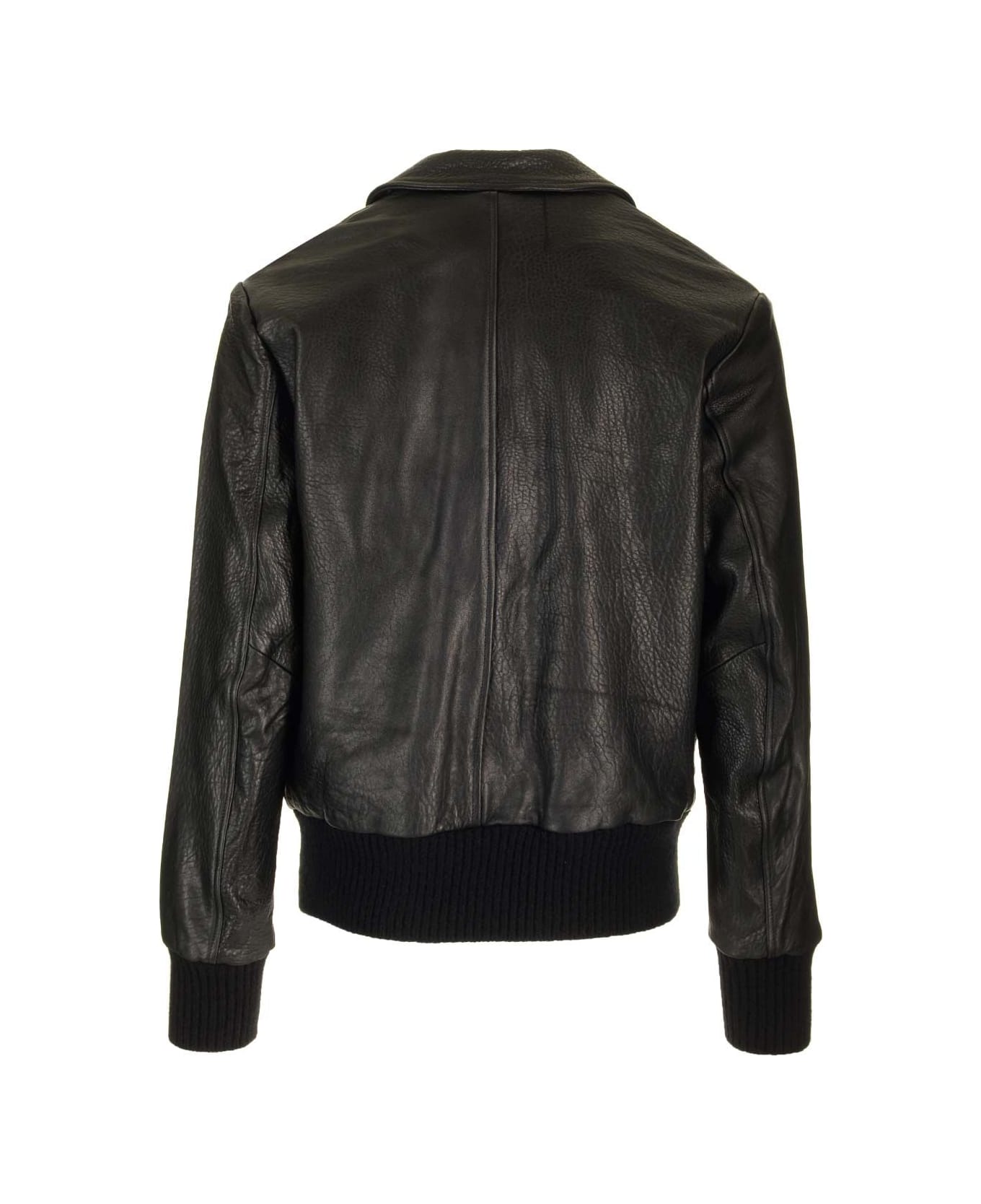 Giorgio Brato Black Leather Jacket - Black