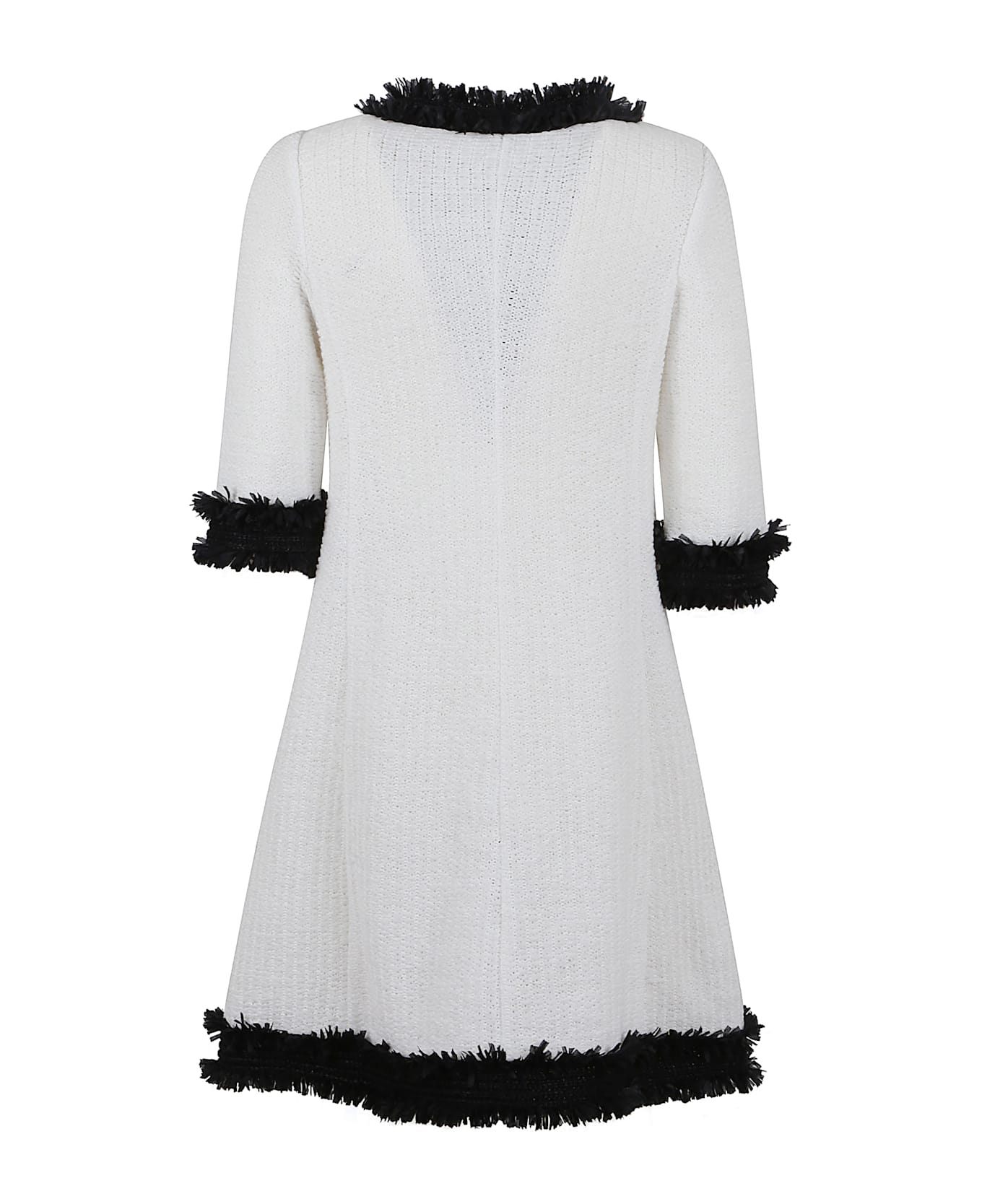 Charlott Tropical Roundneck Jacket - Bianco