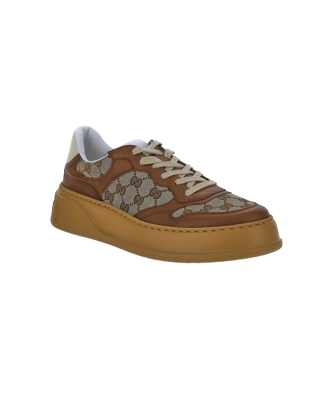 Gucci Gg Sneakers - Leather Brown スニーカー