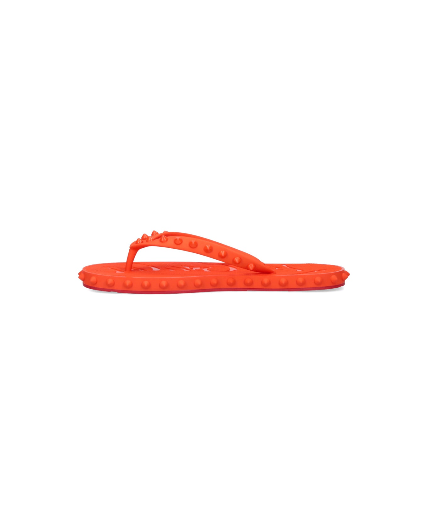 Christian Louboutin "super Loubi Flip" Thong Sandals - Orange