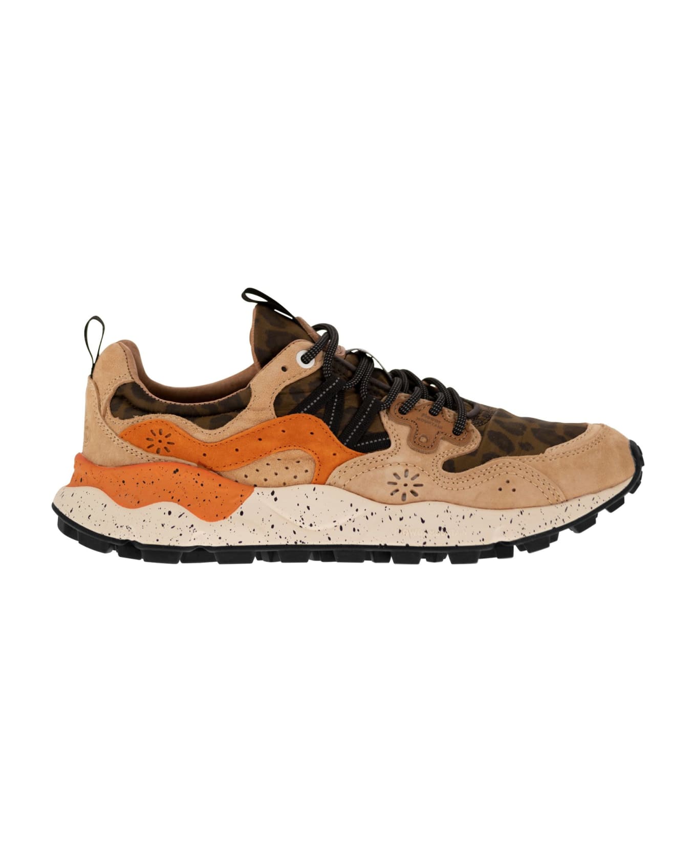 Flower Mountain Yamano 3 - Sneakers In Suede And Technical Fabric - Beige