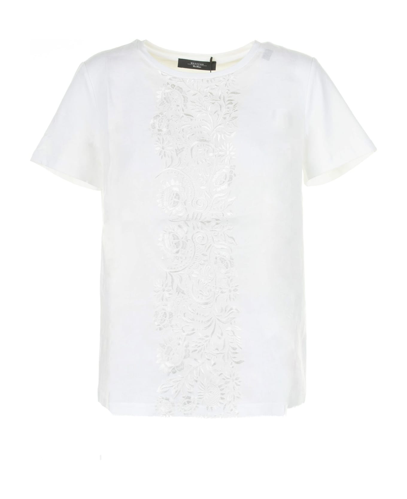 Weekend Max Mara White Cotton T-shirt - BIANCO Tシャツ