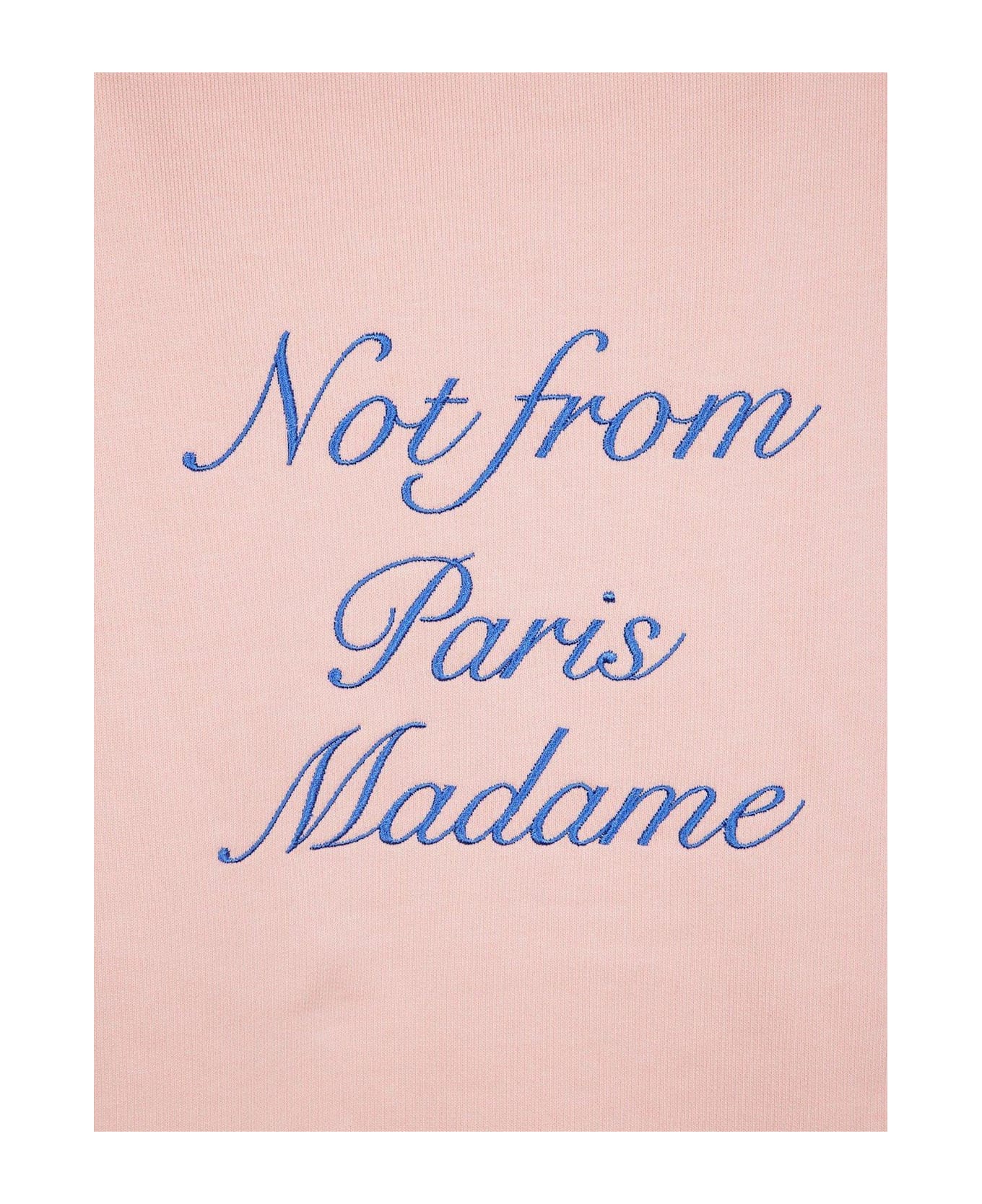 Drôle de Monsieur Le Sweatshirt Slogan Cursive Sweatshirt - Light Pink
