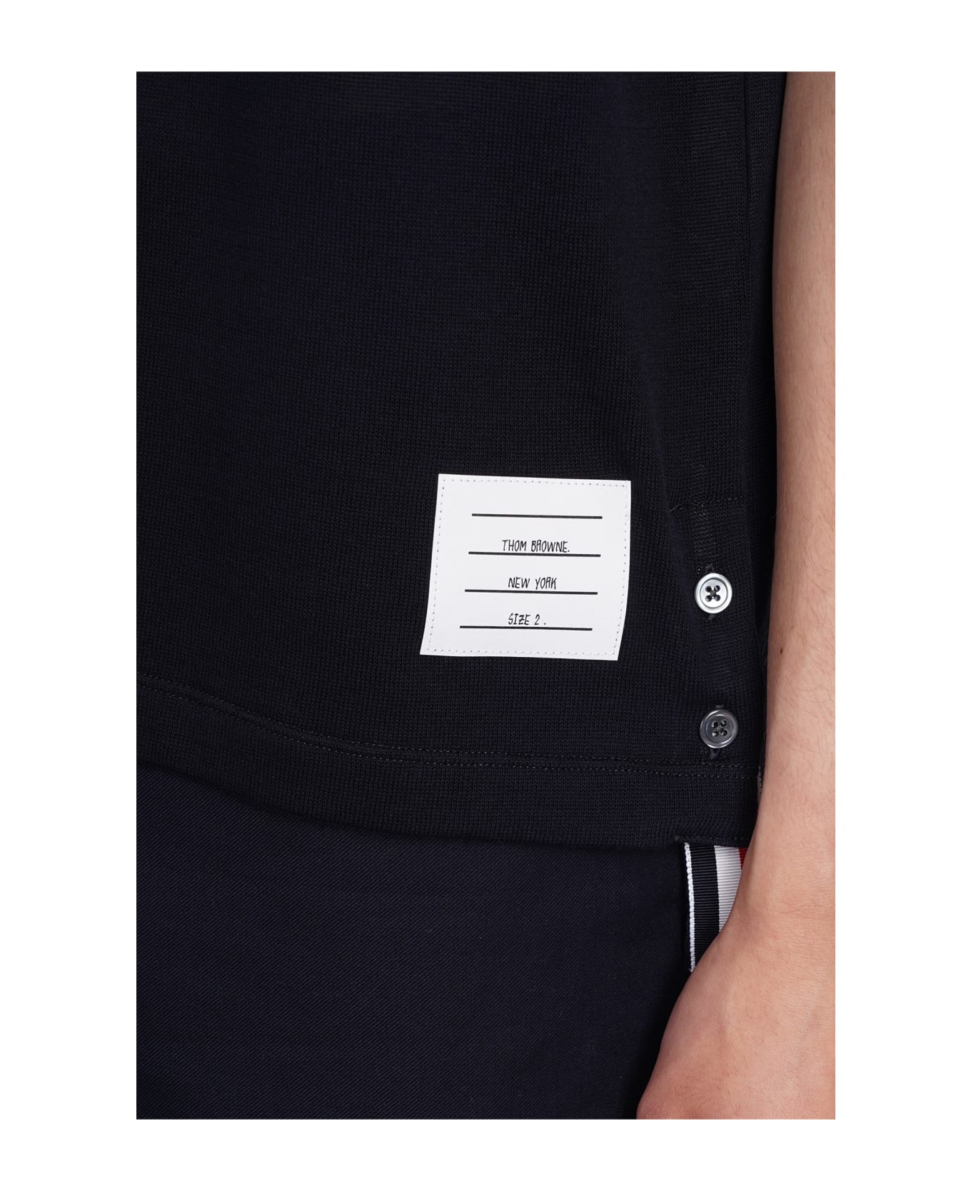 Thom Browne Polo In Blue Cotton - blue
