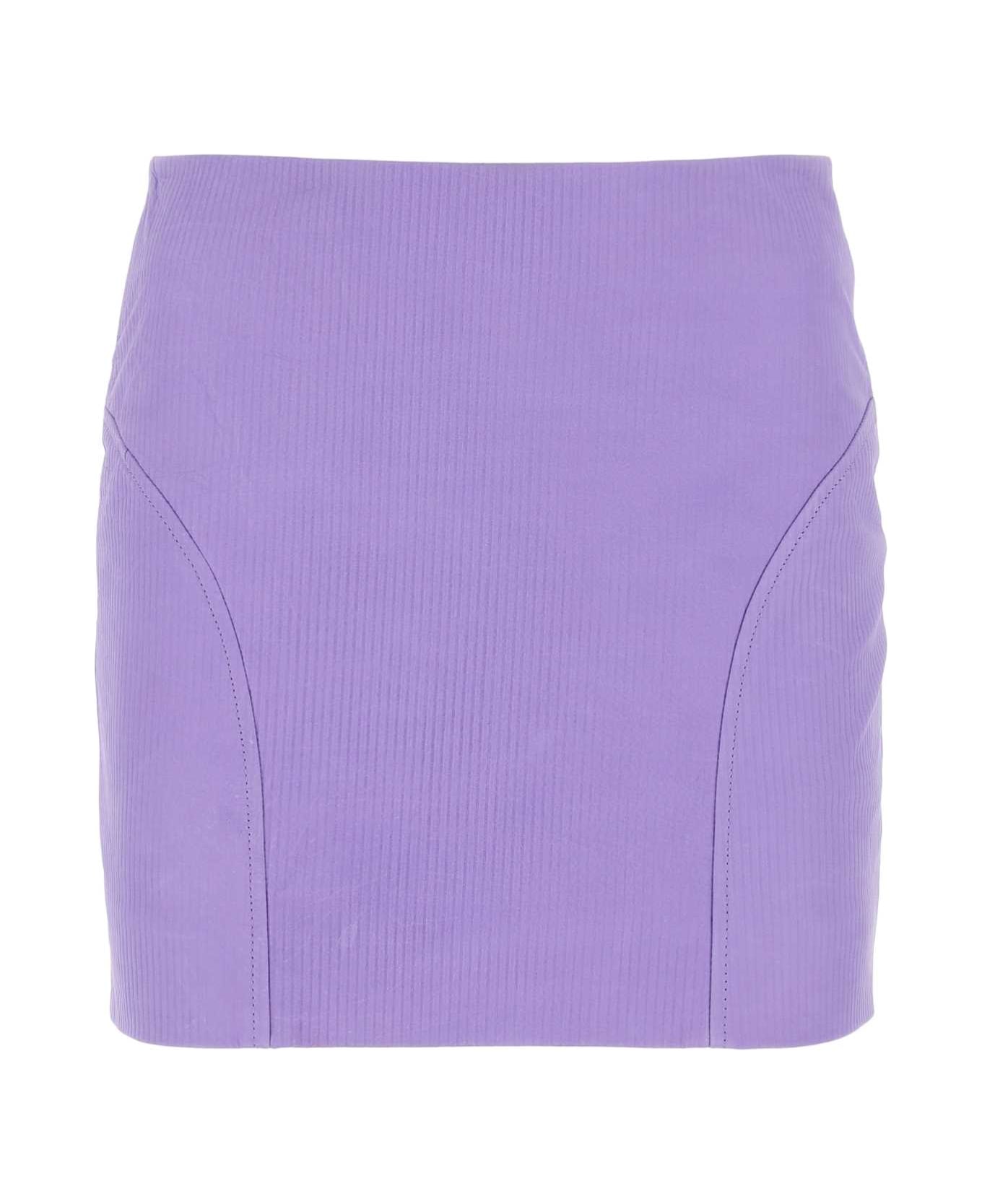 REMAIN Birger Christensen Lilac Leather Mini Skirt - PASSIONFLOWER