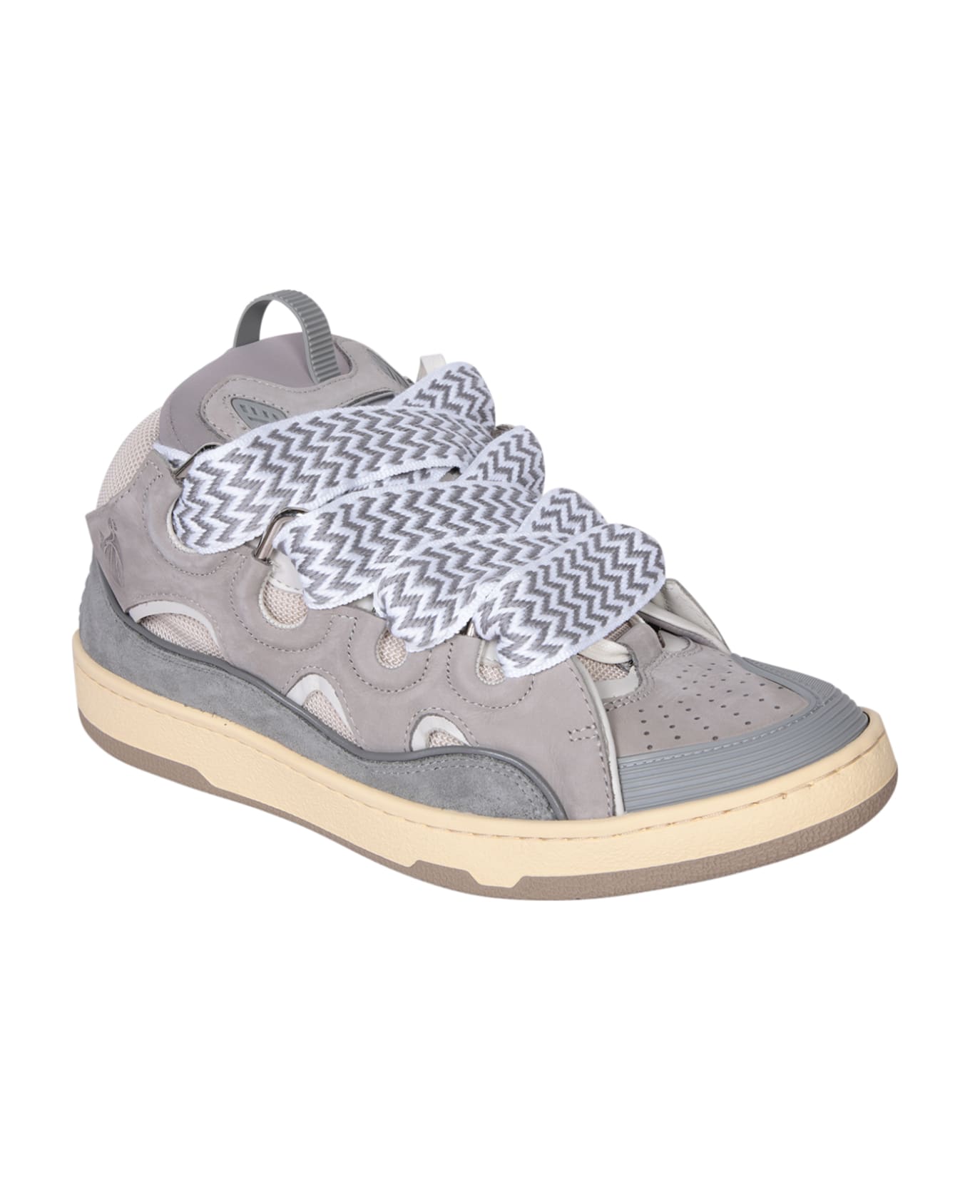 Lanvin Curb Grey Sneakers - Blue