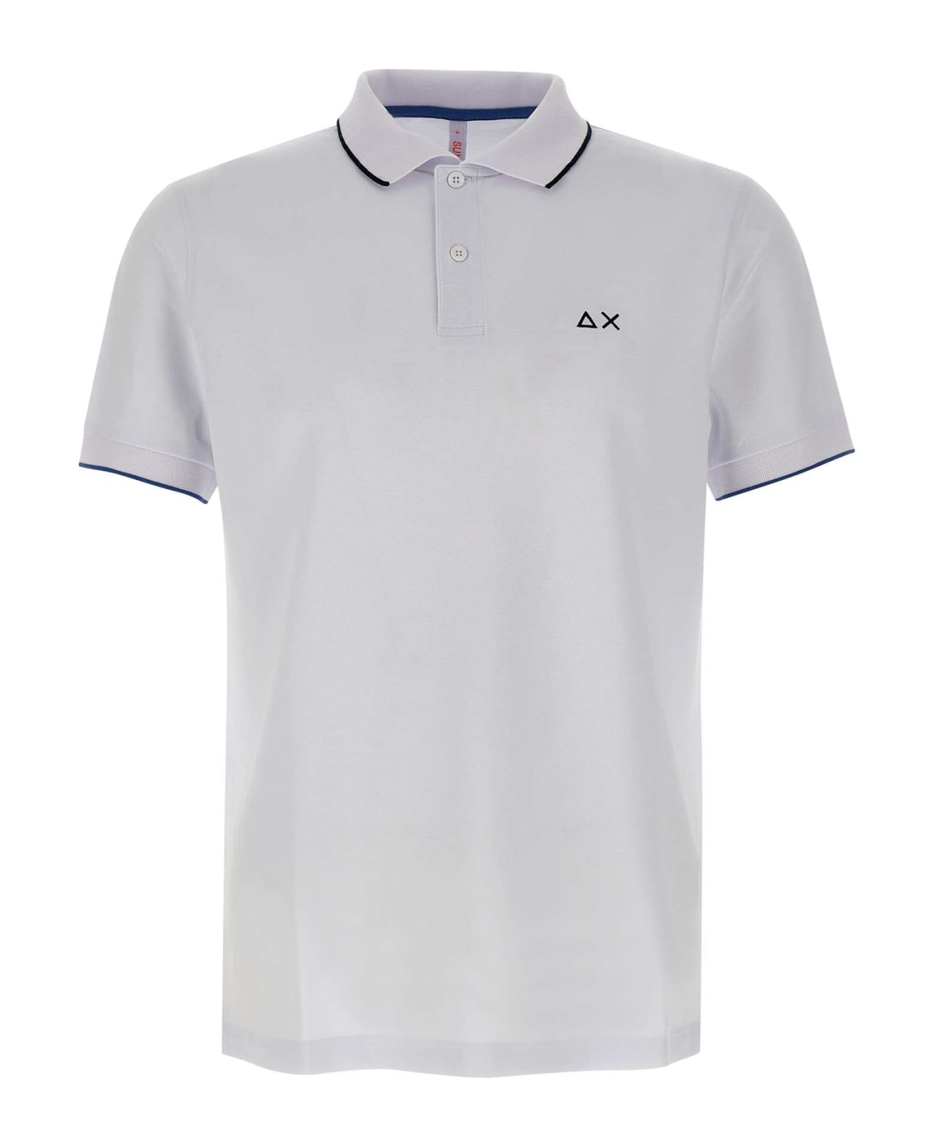 Sun 68 'small Stripe' Cotton Polo Shirt Sun 68 - WHITE ポロシャツ
