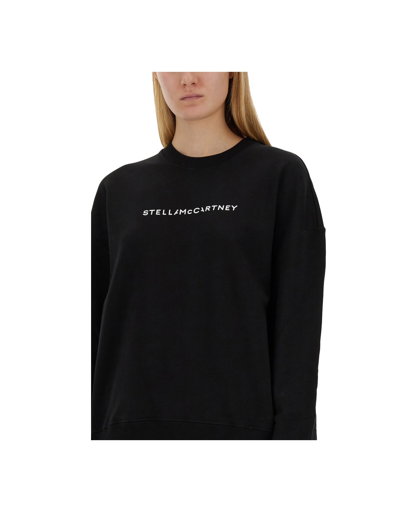 Stella McCartney Sweatshirt With Logo - Black フリース