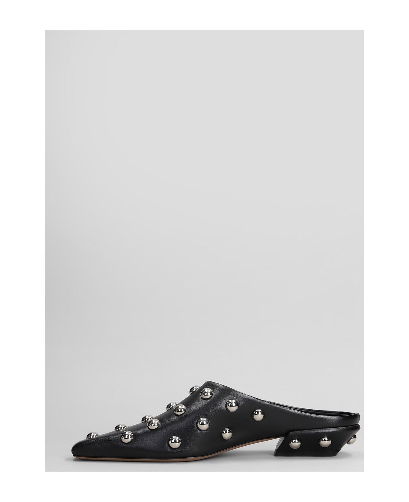 Paris Texas Belle Sabot 25 Slipper-mule In Black Leather - black