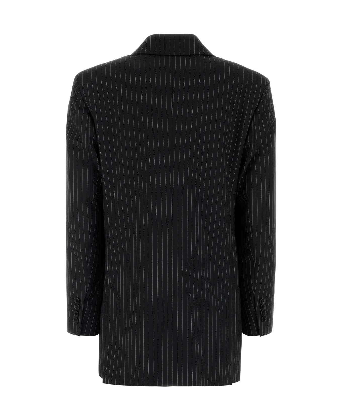 Max Mara Embroidered Wool Mattia Blazer - NERO BIANCO