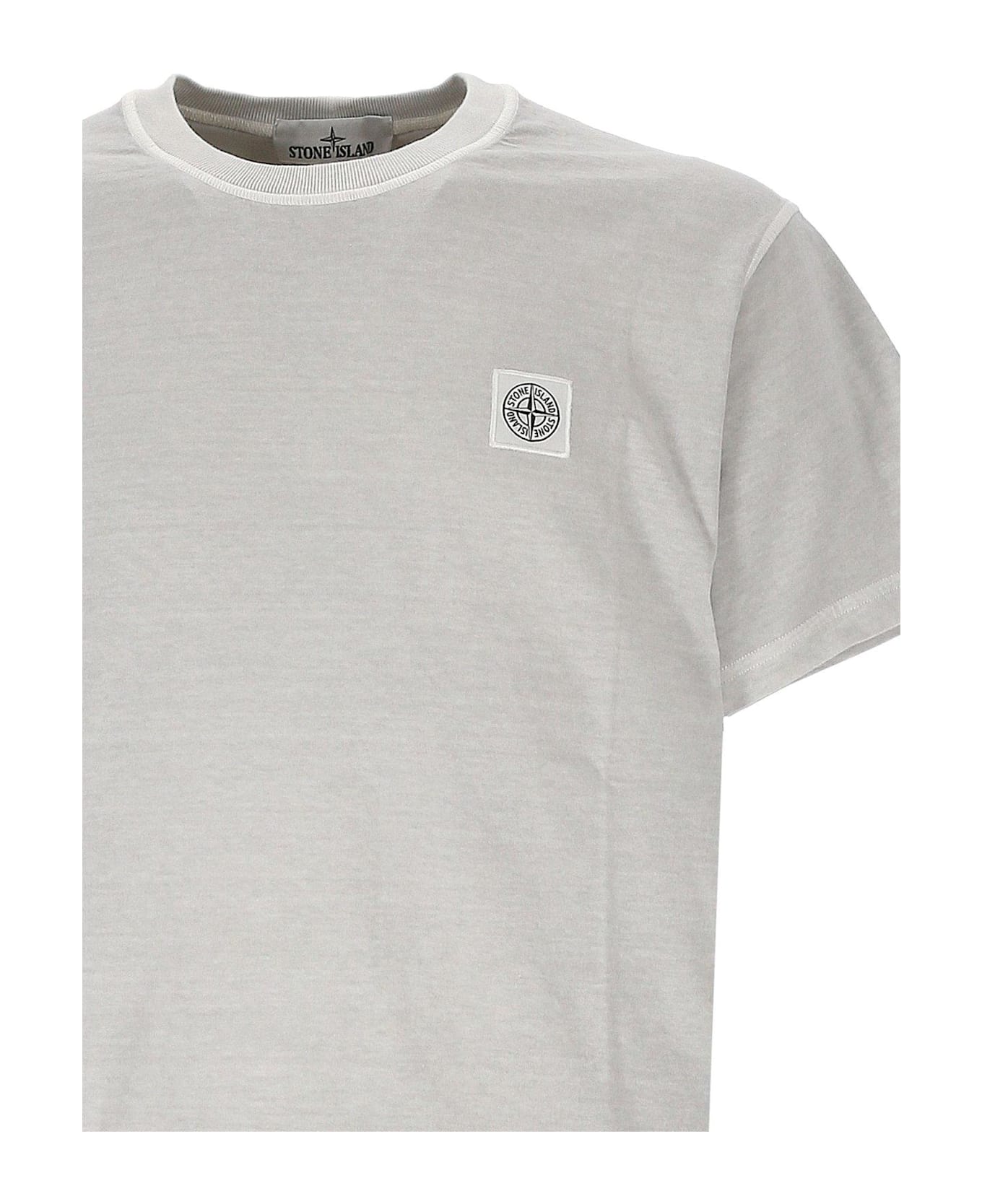 Stone Island Compass Patch Crewneck T-shirt - Grey