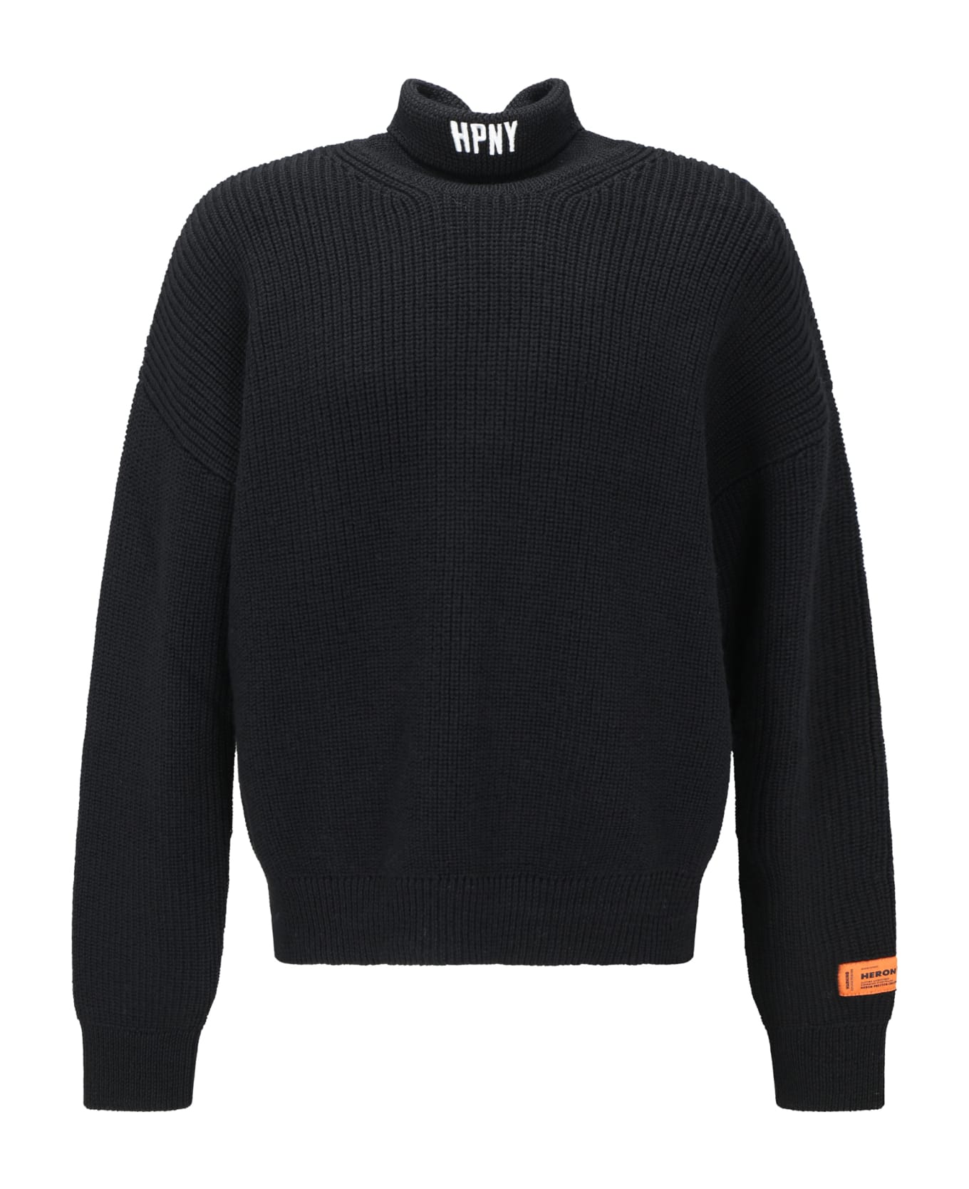 HERON PRESTON Wool Turtleneck Sweater - black