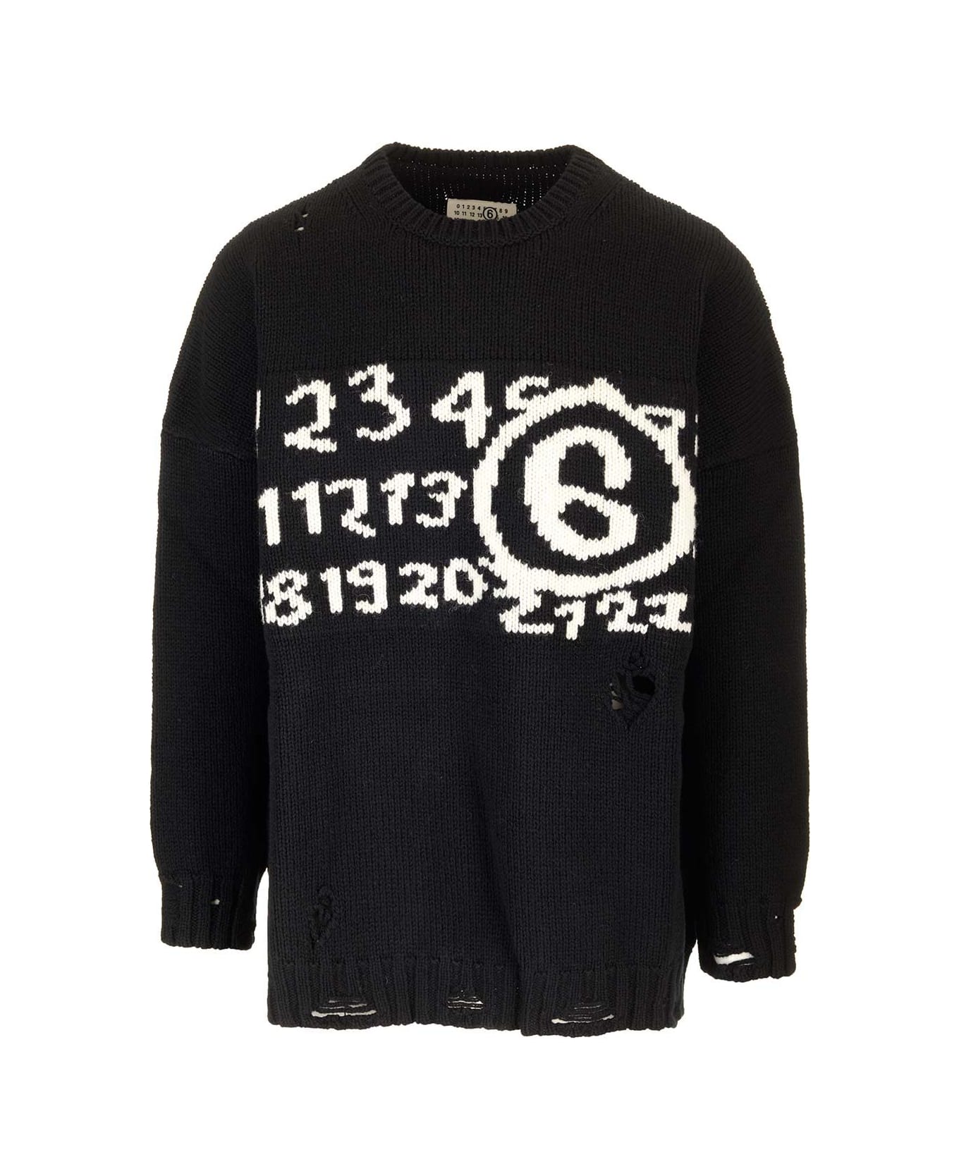 MM6 Maison Margiela Numeric Sweater - Black