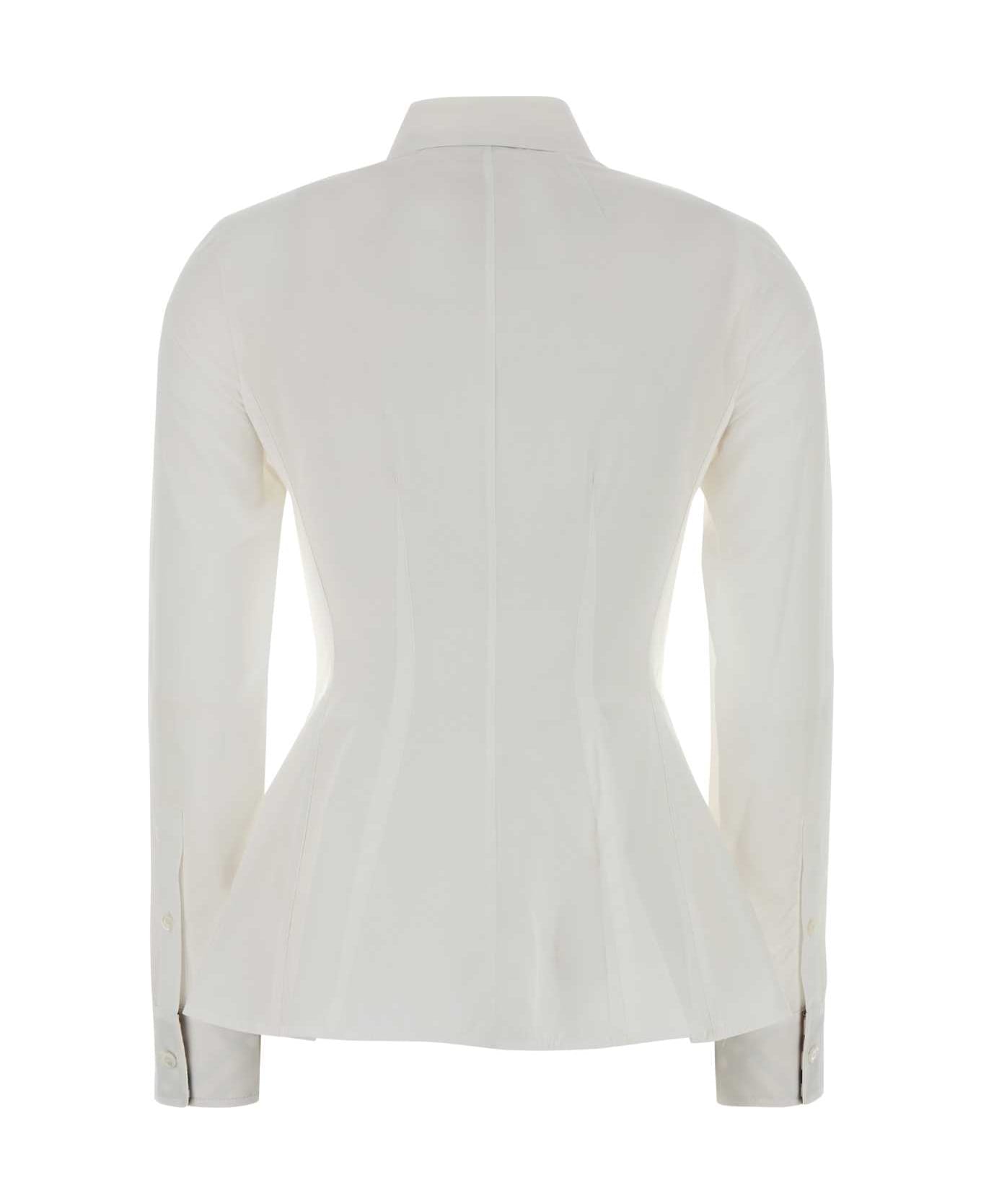 Burberry White Poplin Shirt - OPTICWHITE
