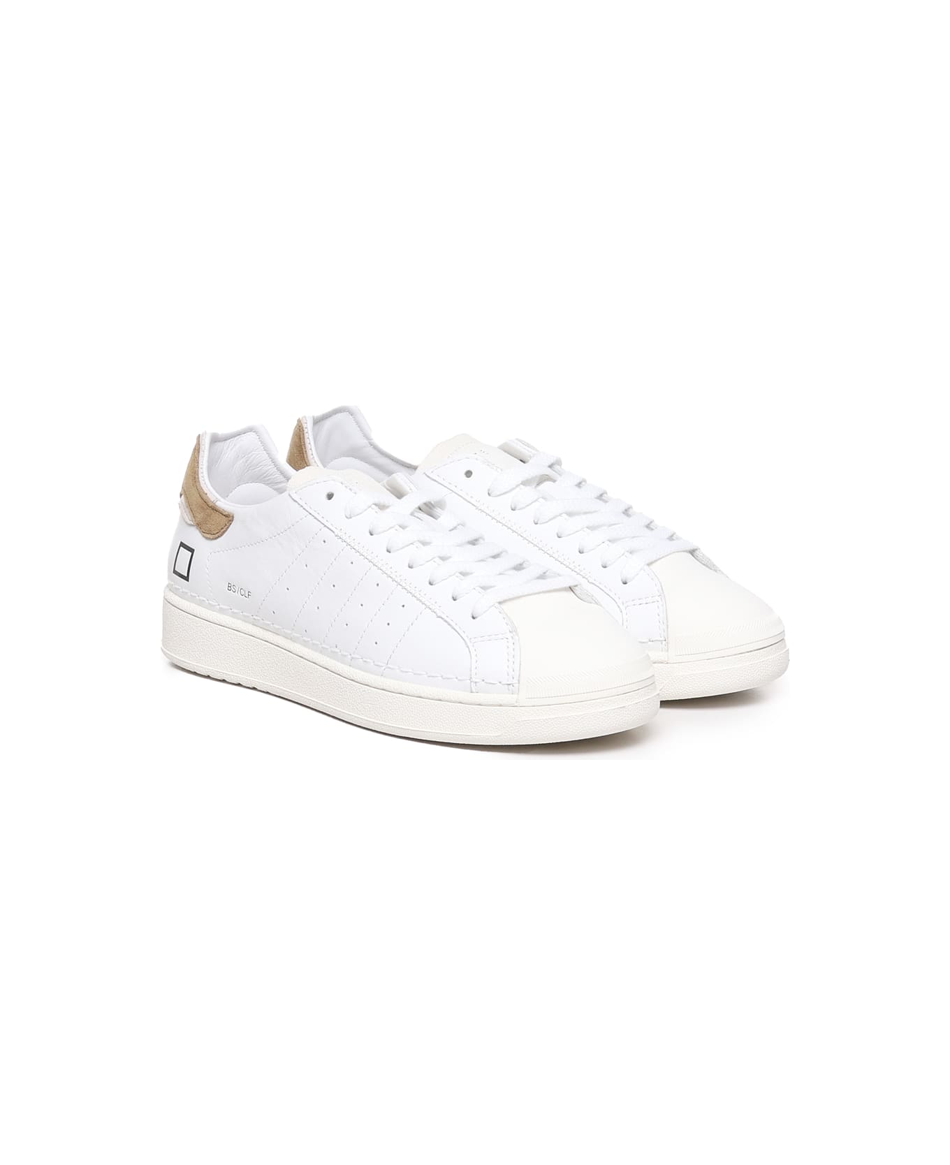 D.A.T.E. Calfskin Sneakers - White-cuoio