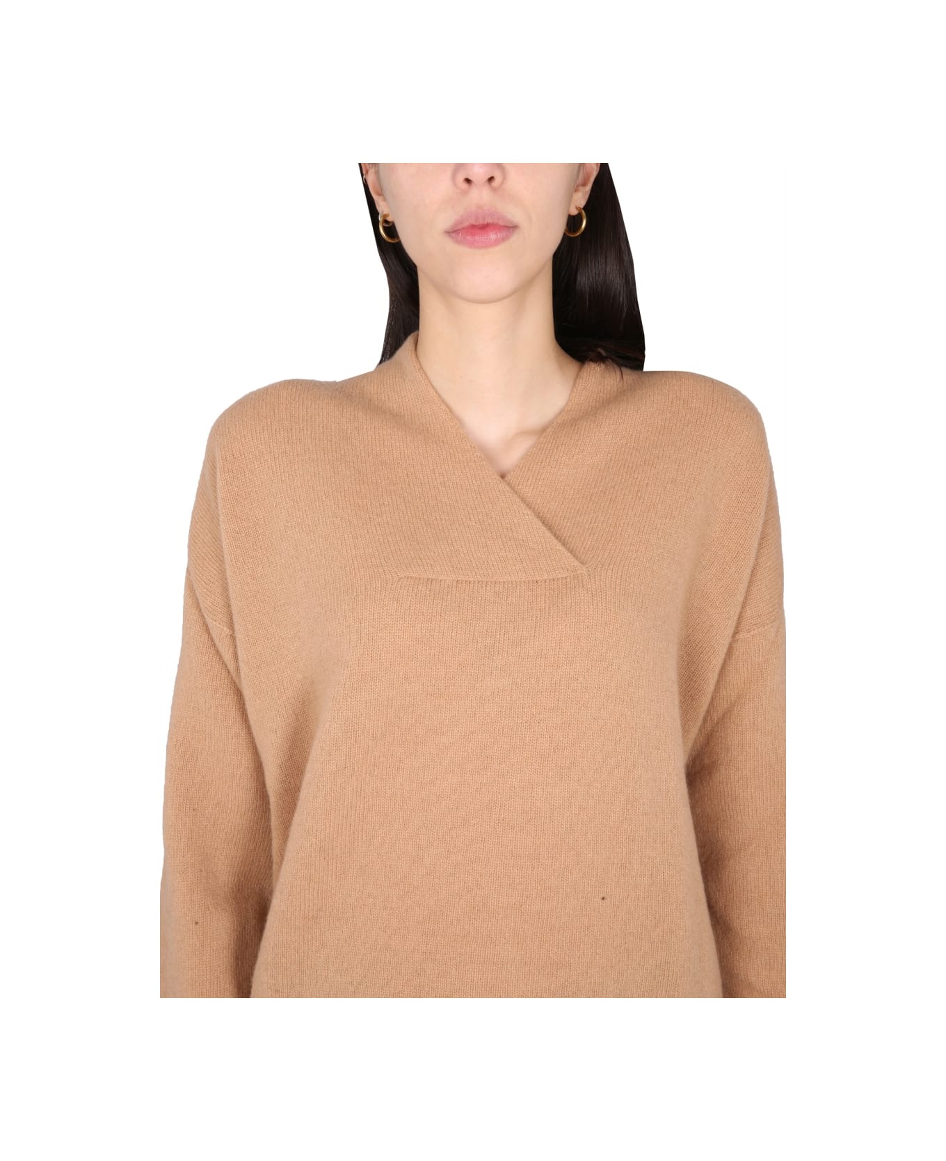 Alysi V-neck Sweater - BEIGE ニットウェア
