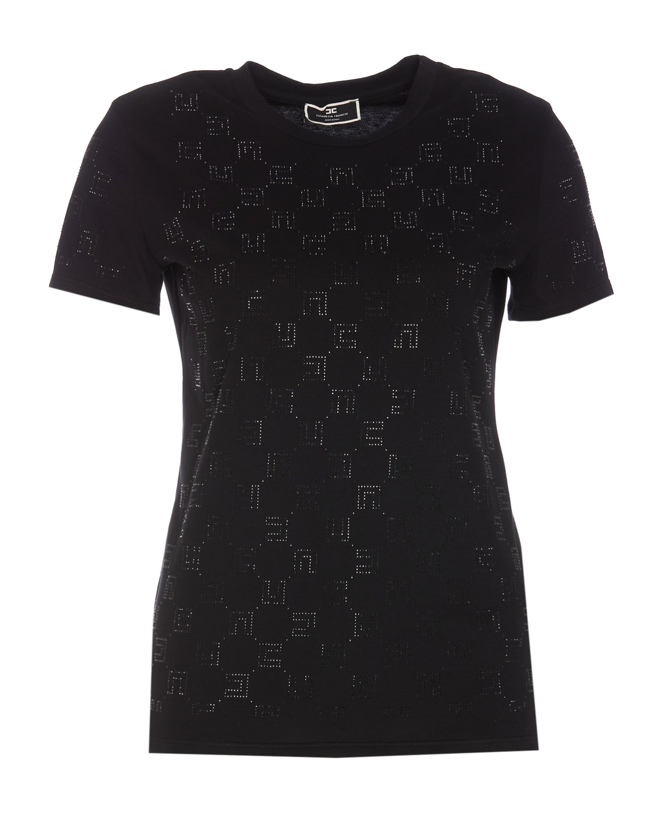 Elisabetta Franchi Logo T-shirt - Black
