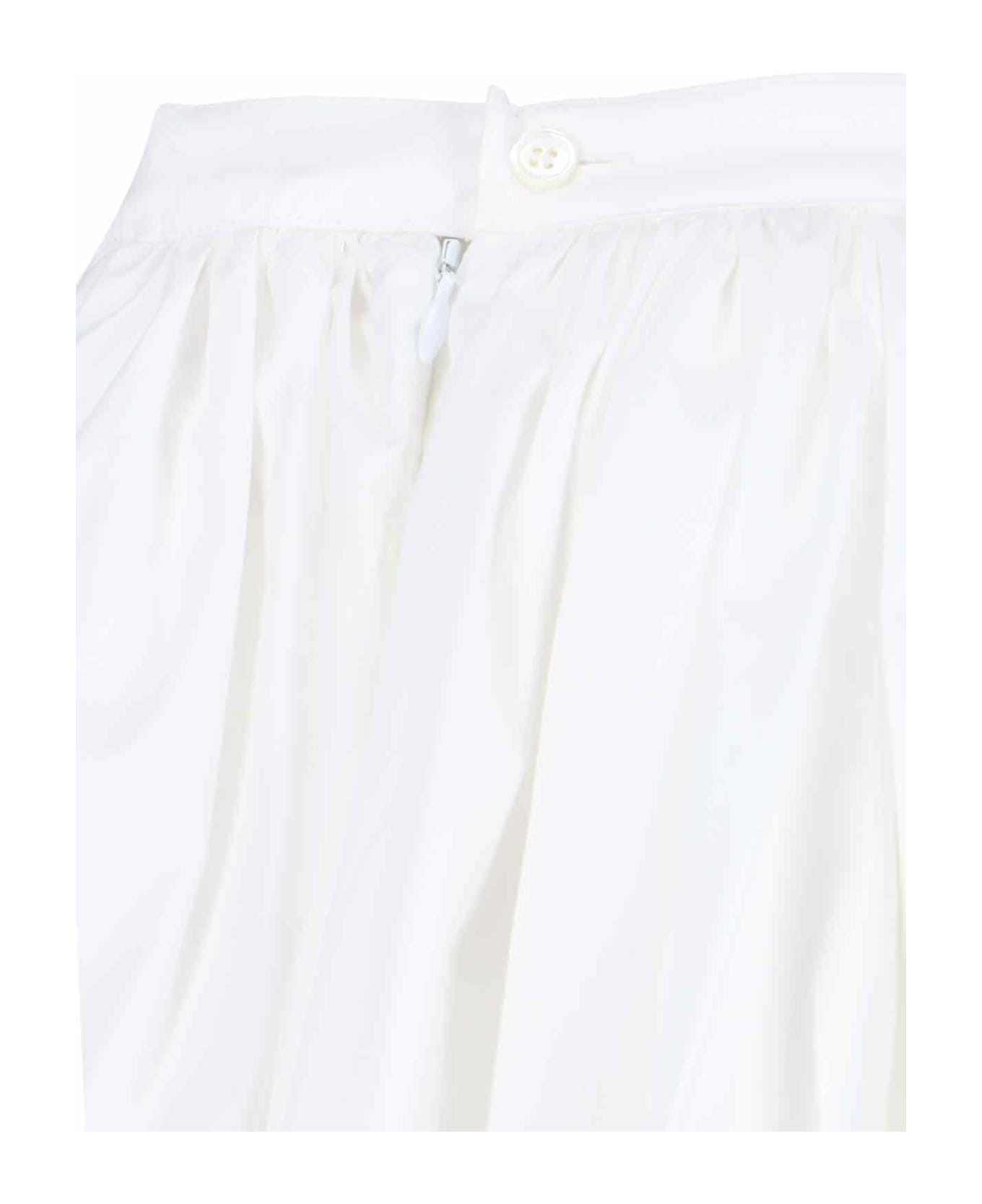 Marni Balloon Midi Skirt - White