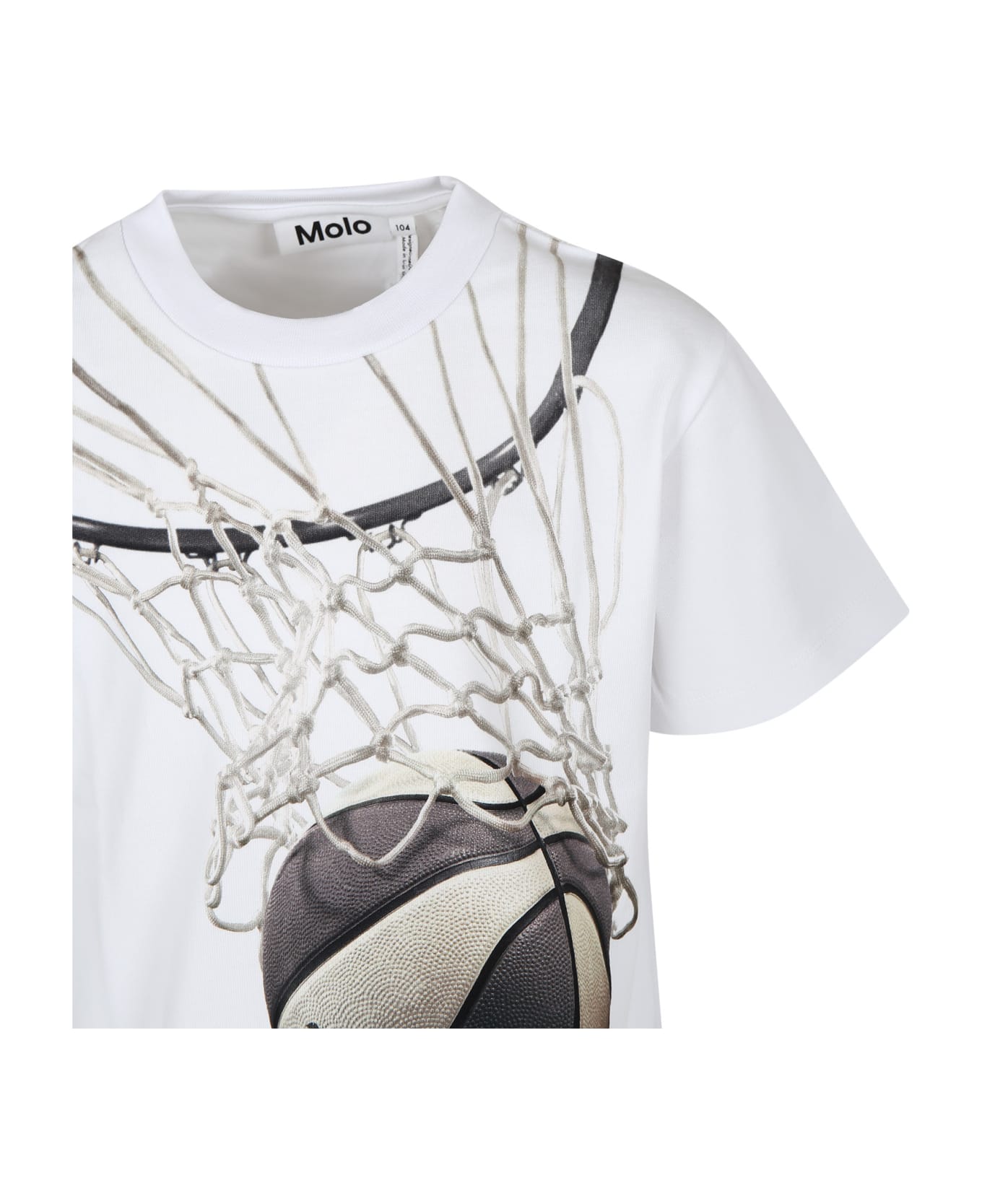 Molo White Riley T-shirt For Boy - White Tシャツ＆ポロシャツ