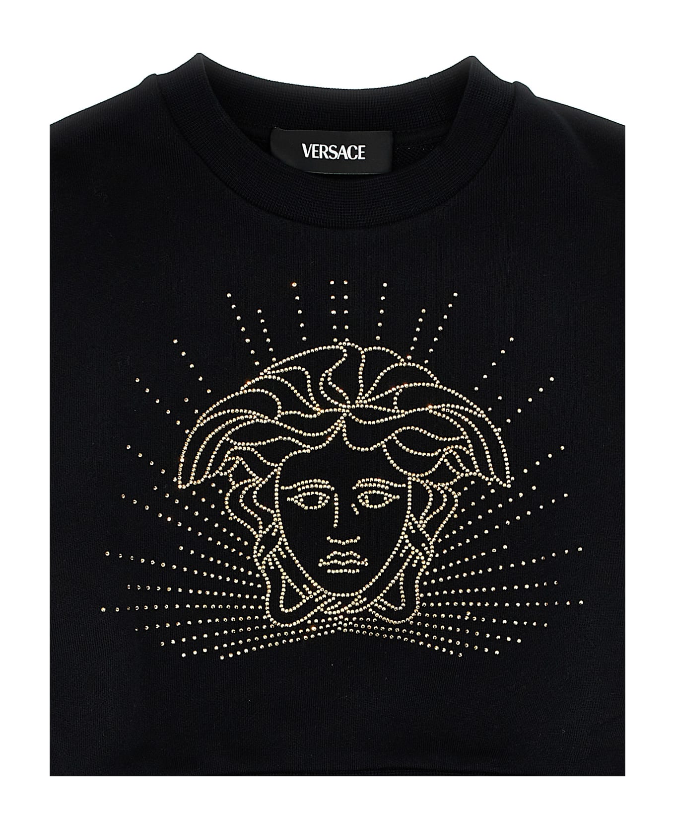 Versace 'medusa' Rhinestone Sweatshirt - Black  