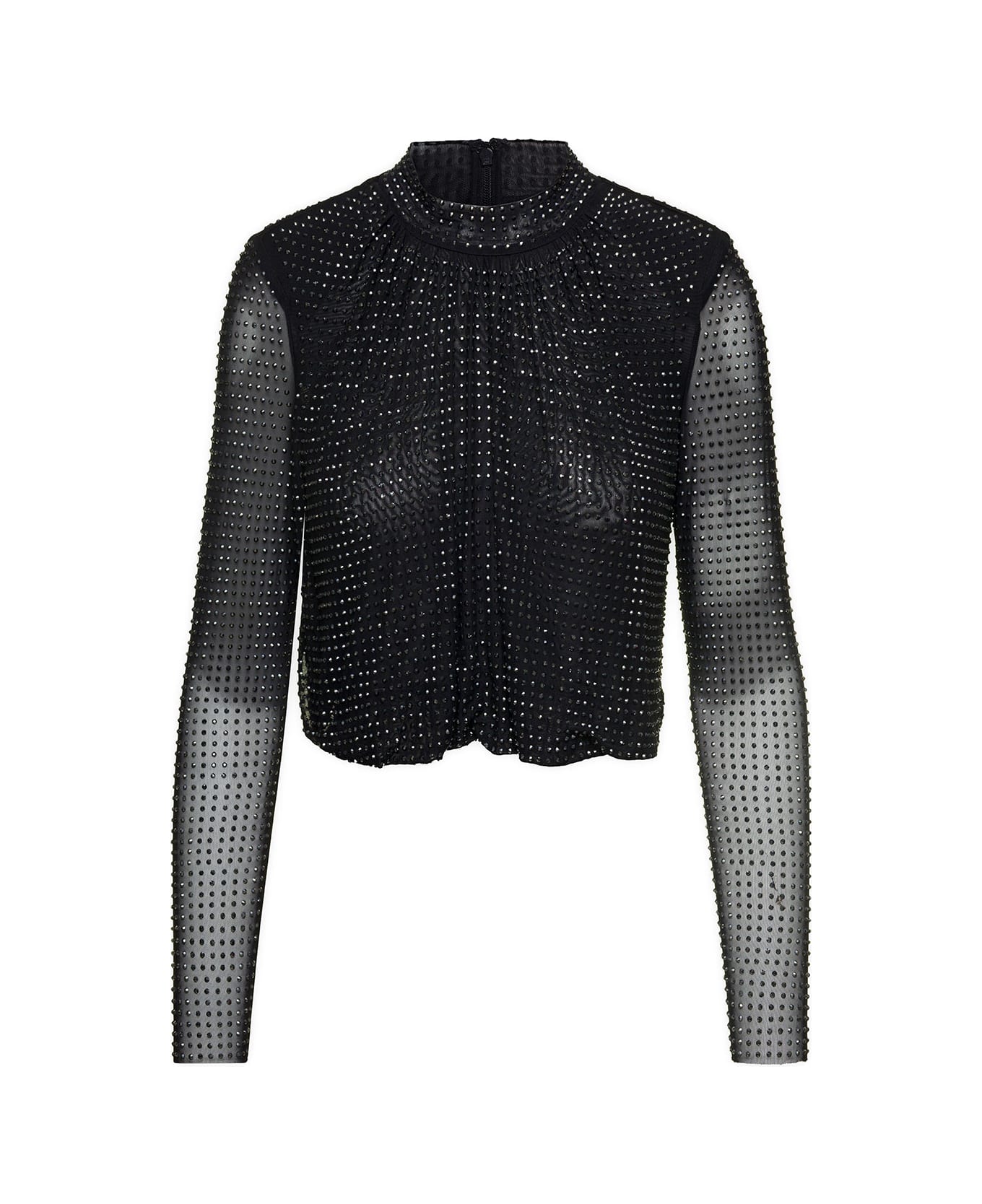selfportrait Black Rhinestone Top italist