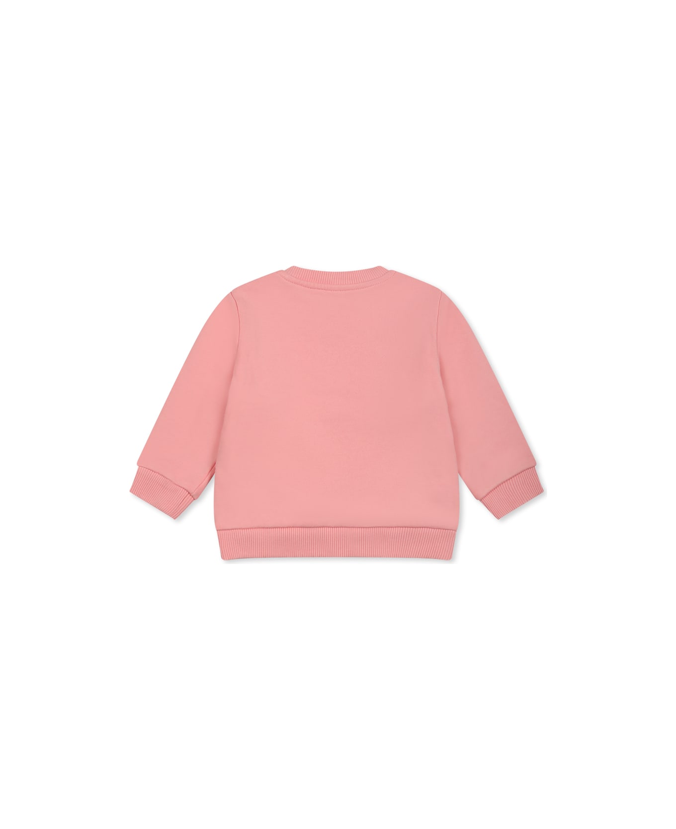 Off-White Pink Sweatshirt For Baby Girl With Logo - Pink