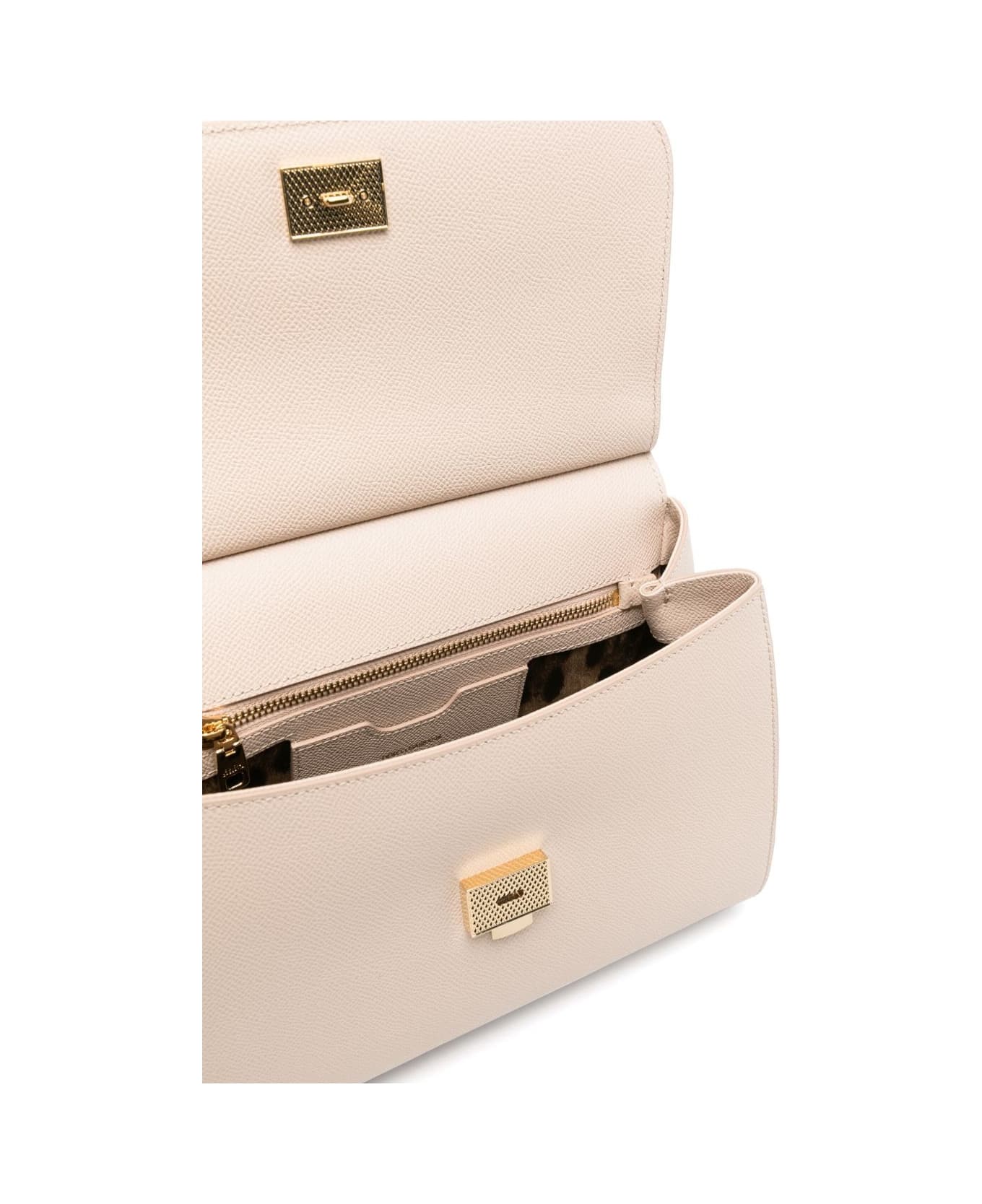 Dolce 
Gabbana Sicily Large Leather Handbag - Powder