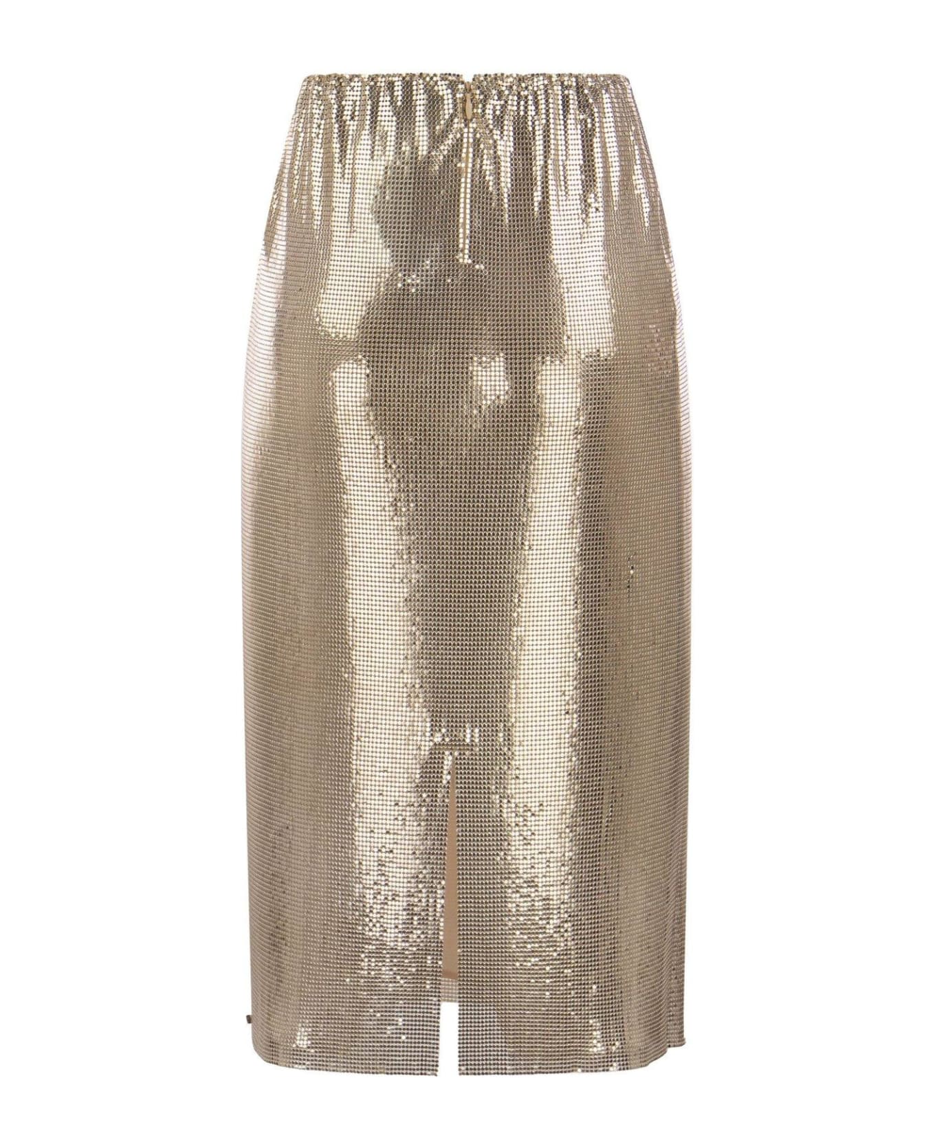 SportMax Embellished High Waist Skirt - Golden スカート