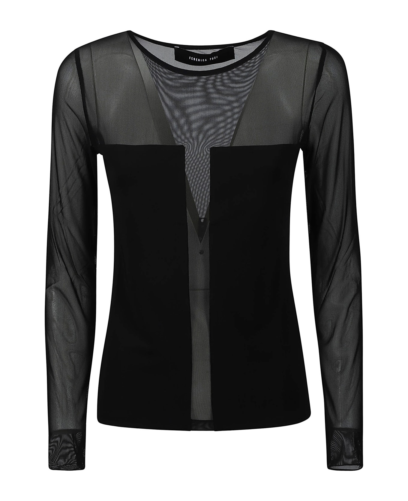 Federica Tosi Long Sleeve Top - Nero