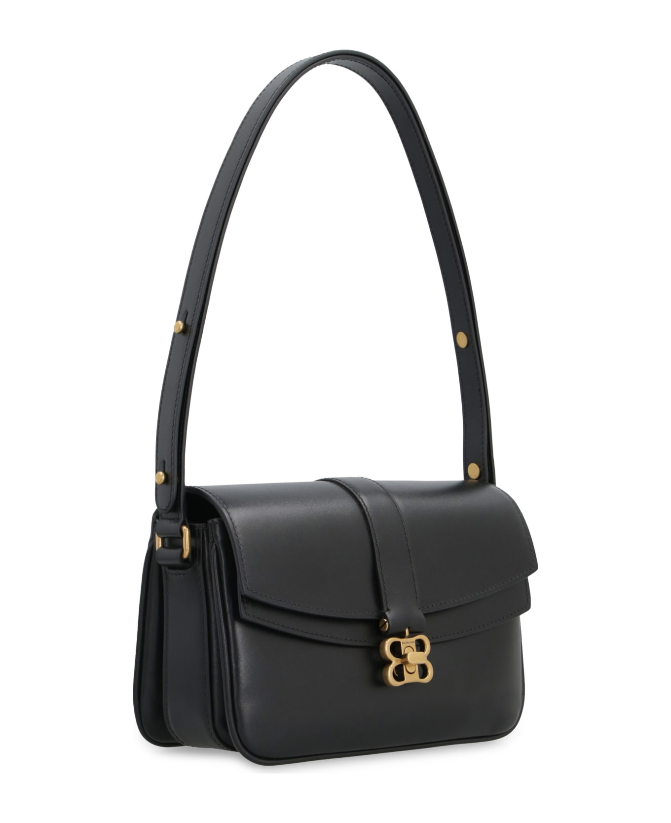 Balenciaga Lady Leather Shoulder Bag - BLACK