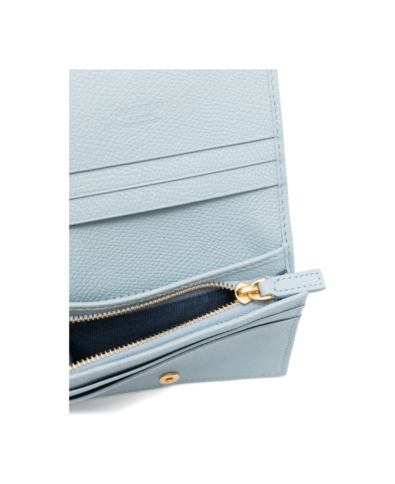 Valentino Garavani Vlogo Leather Wallet - Clear Blue