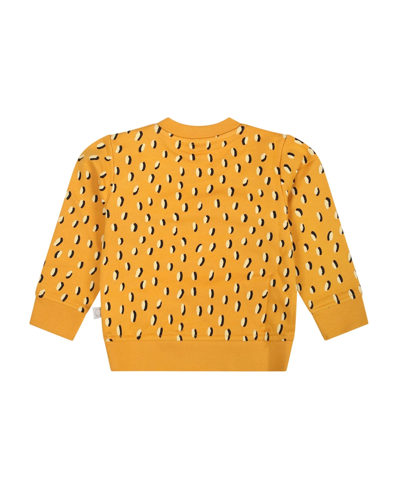 Stella McCartney Kids Yellow Sweatshirt For Baby Boy With Hamburger Print - Yellow