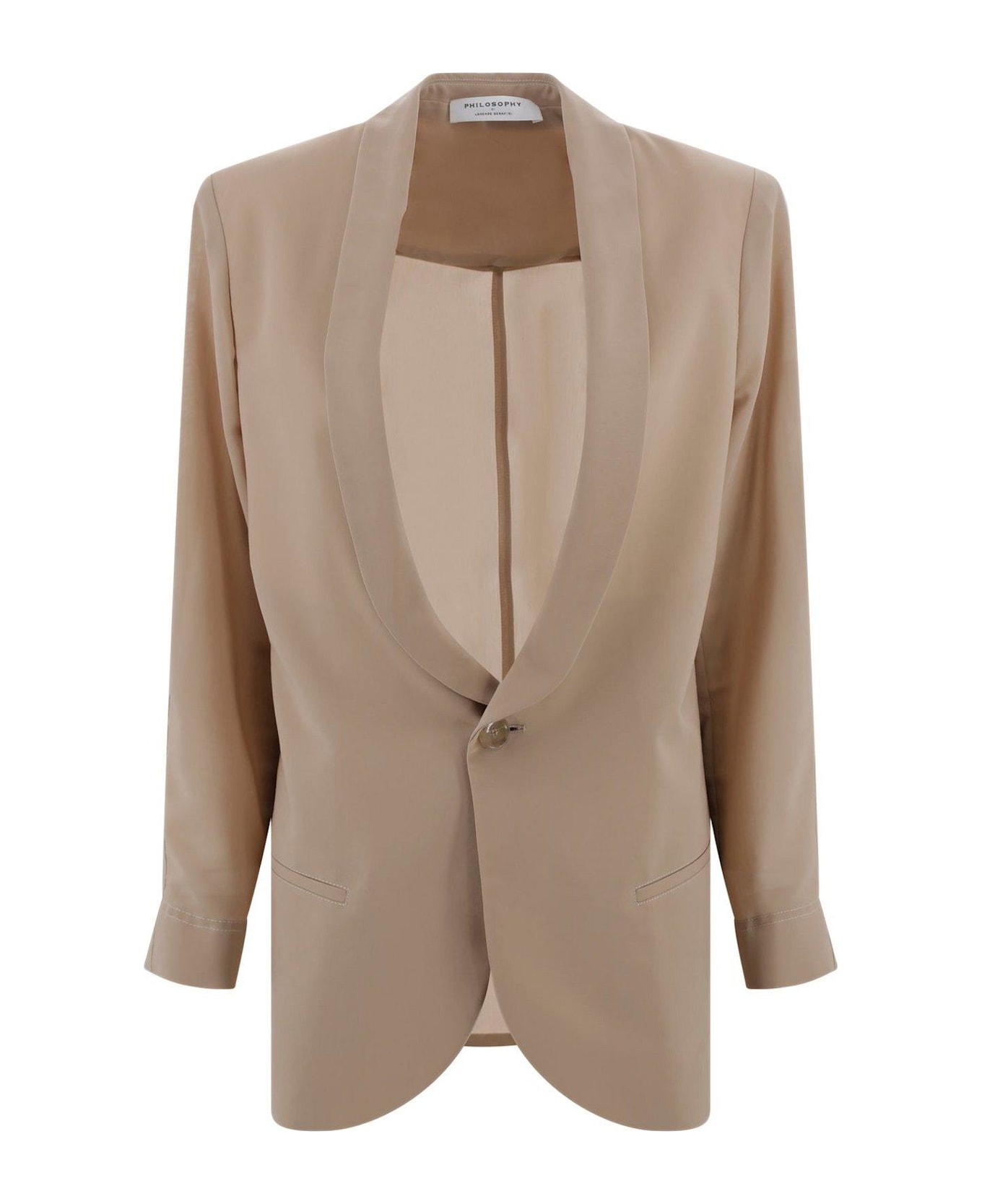Philosophy di Lorenzo Serafini Etamine Single Breasted Jacket - Fantasia Beige